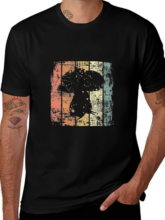 Retro Mushroom Graphic T-Shirt - Vintage Style