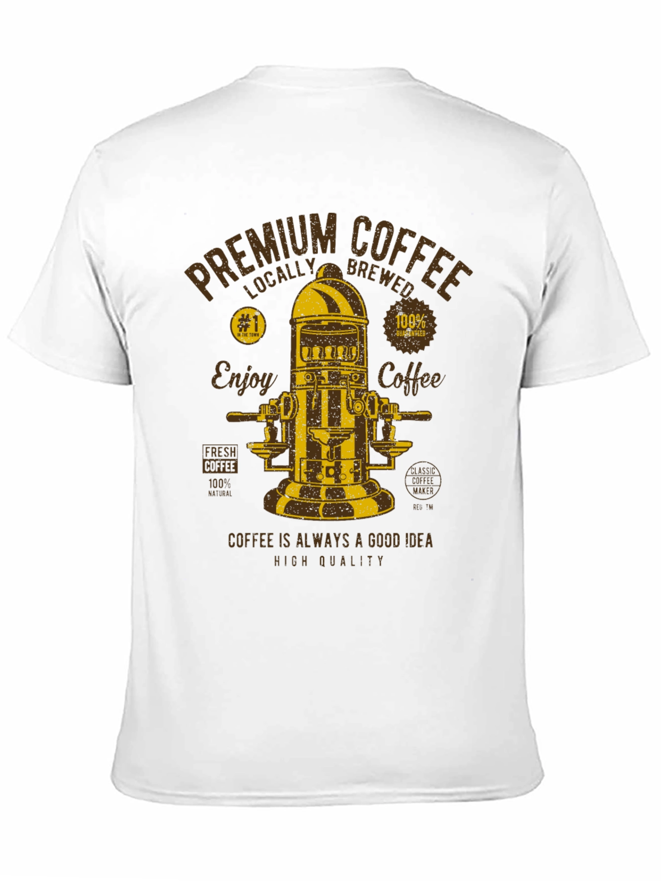 Premium Coffee Graphic T-Shirt - Black