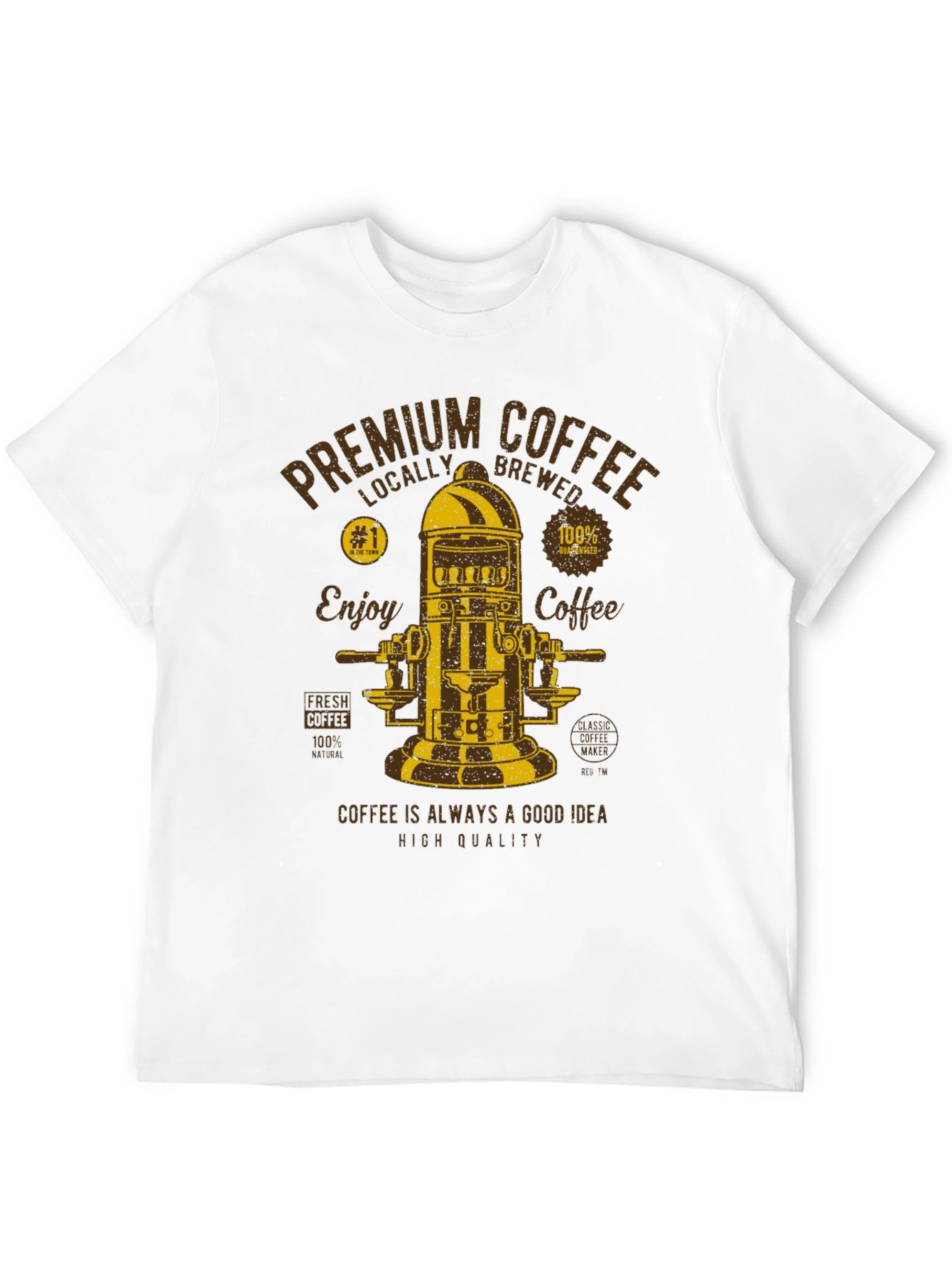 Premium Coffee Graphic T-Shirt - Black