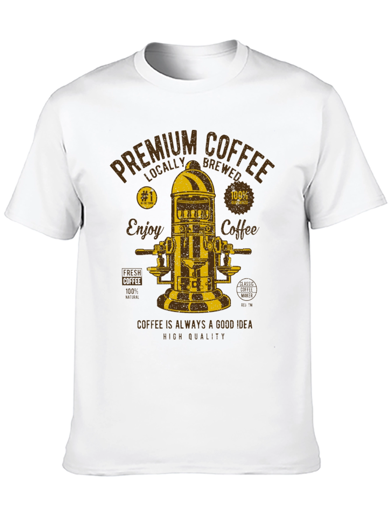 Premium Coffee Graphic T-Shirt - Black