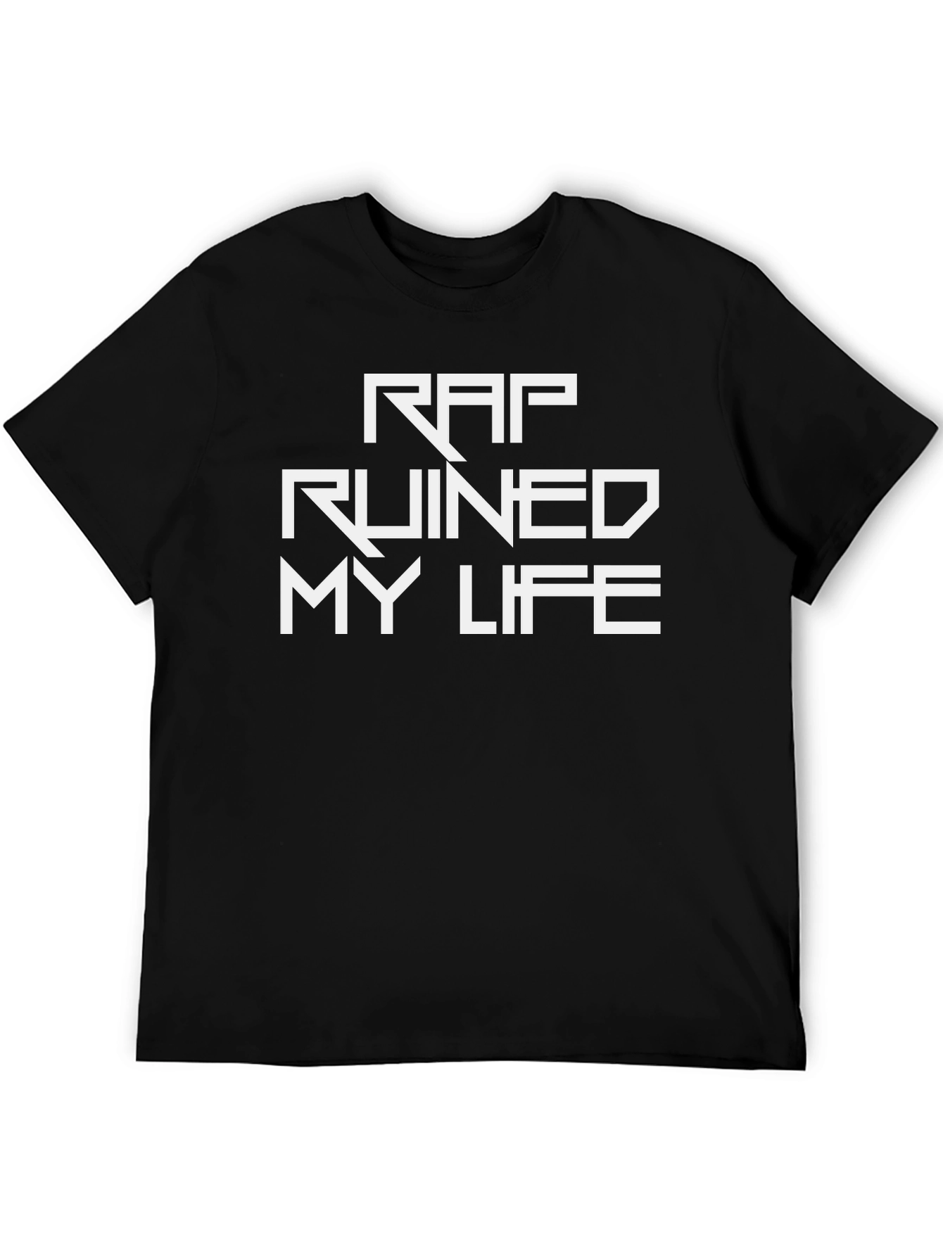 Rap Ruined My Life Black T-Shirt