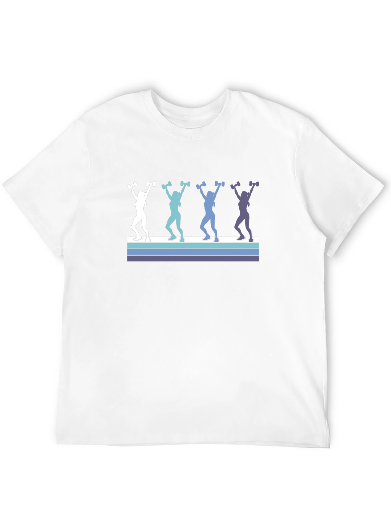 Retro Women Lifting Weights Graphic Tee