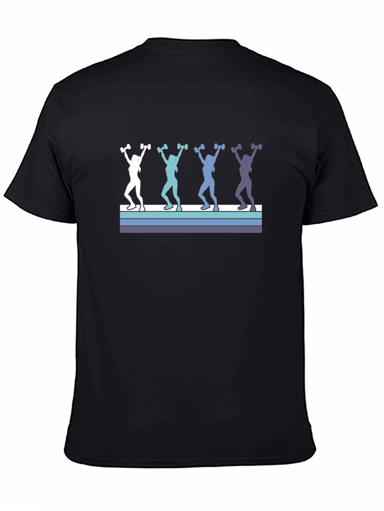 Retro Women Lifting Weights Graphic Tee