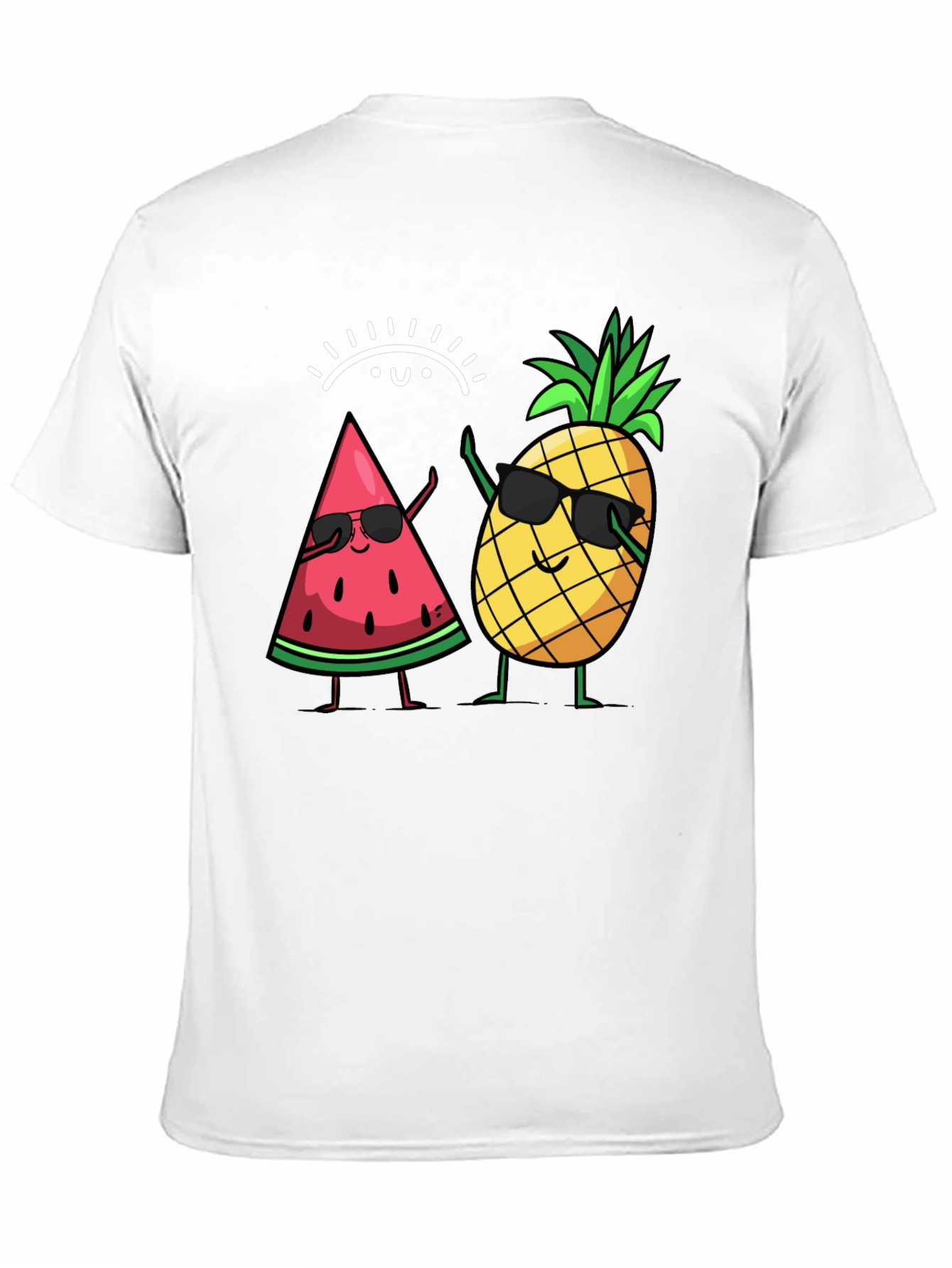 Cool Watermelon & Pineapple Graphic T-Shirt