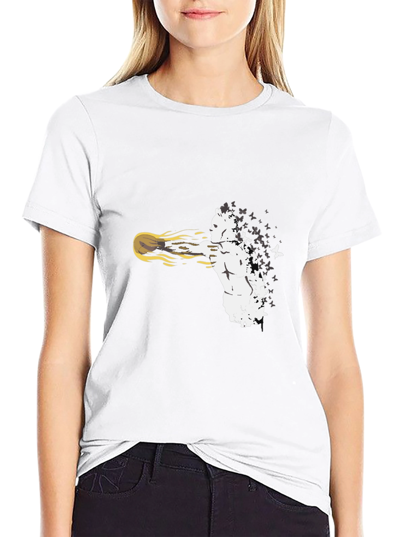 Abstract Fighter Black T-Shirt