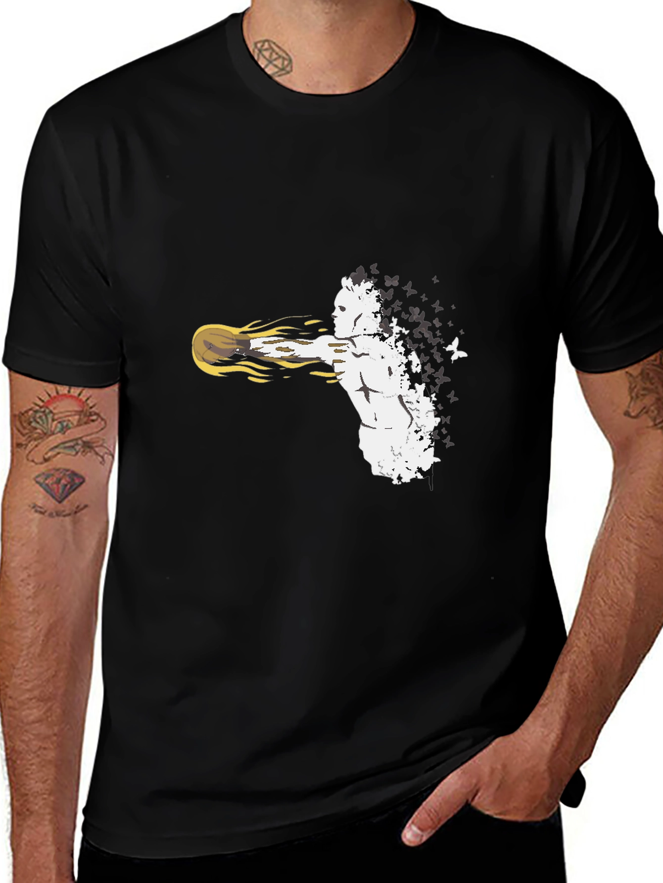 Abstract Fighter Black T-Shirt