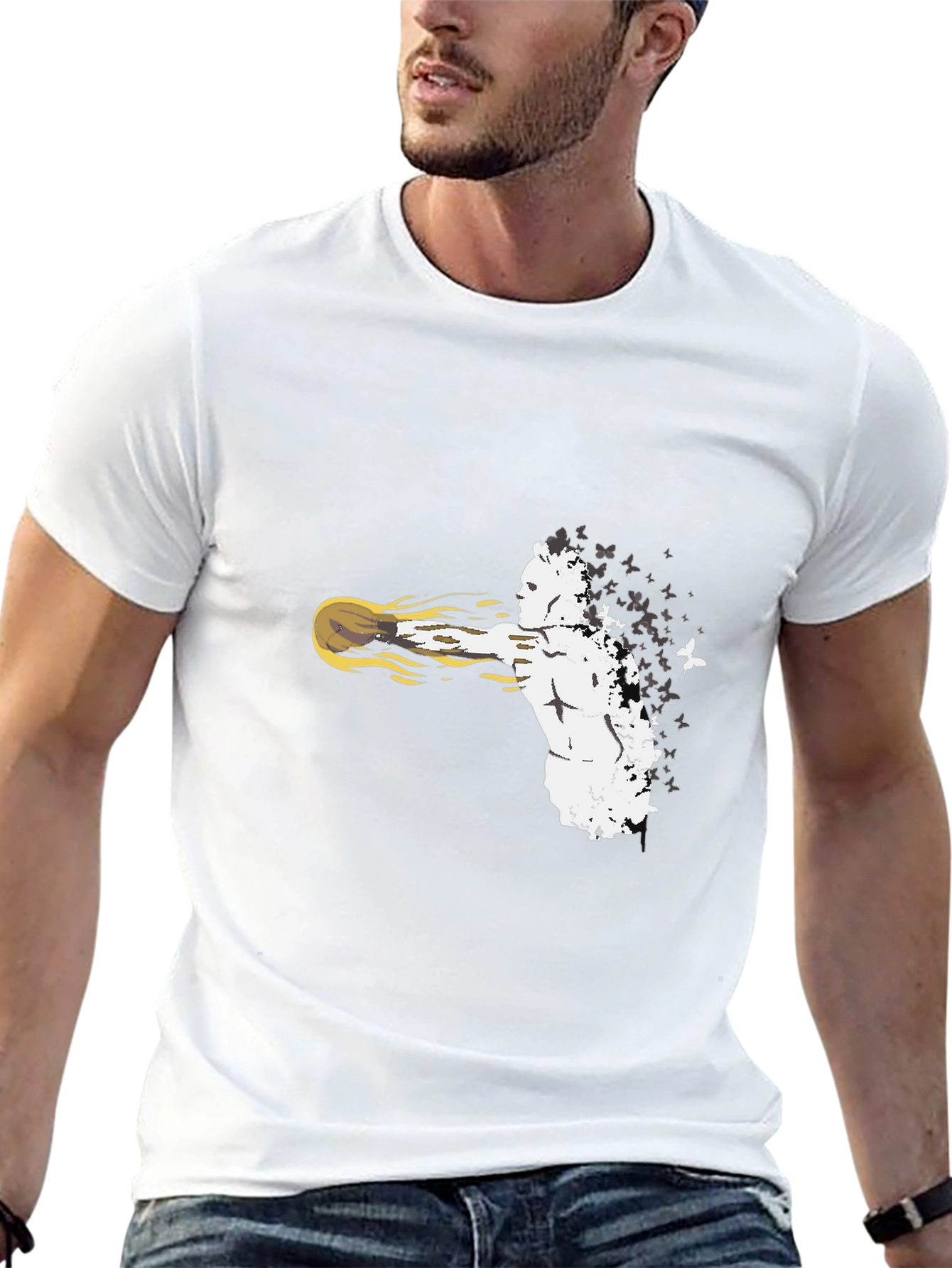 Abstract Fighter Black T-Shirt