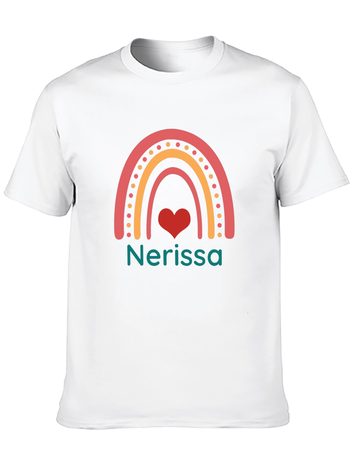 Nerissa Rainbow Heart Custom T-Shirt