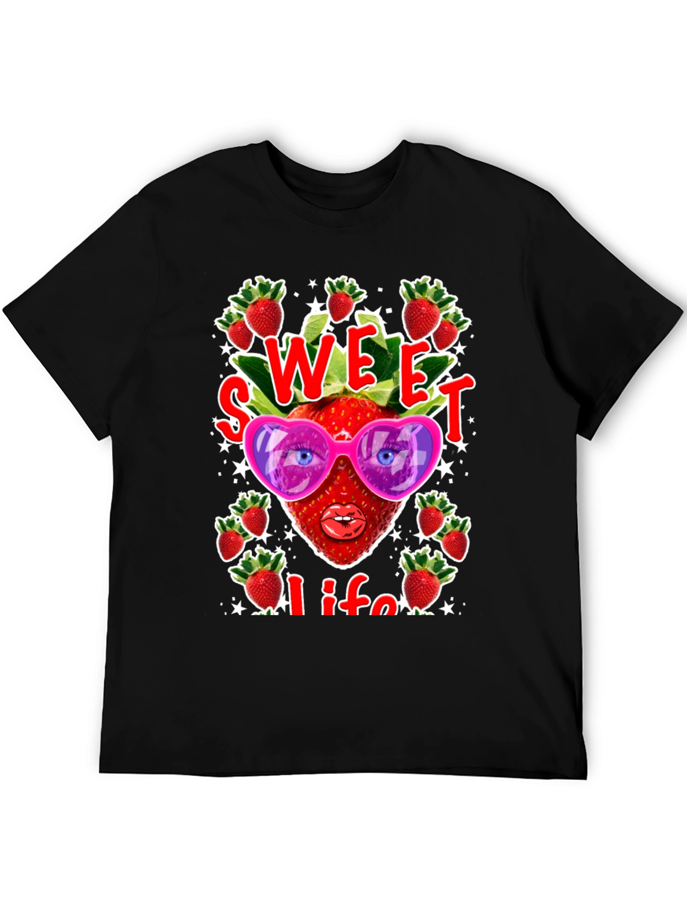 Sweet Life Strawberry Graphic T-Shirt