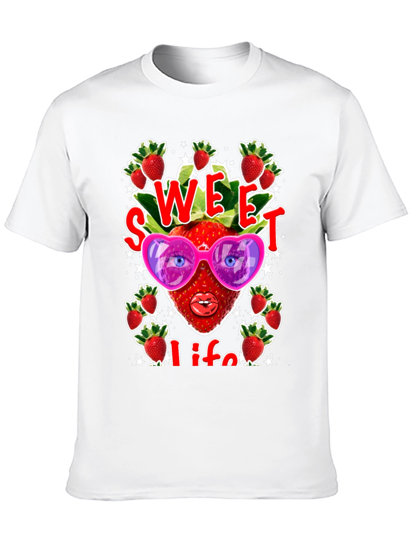 Sweet Life Strawberry Graphic T-Shirt