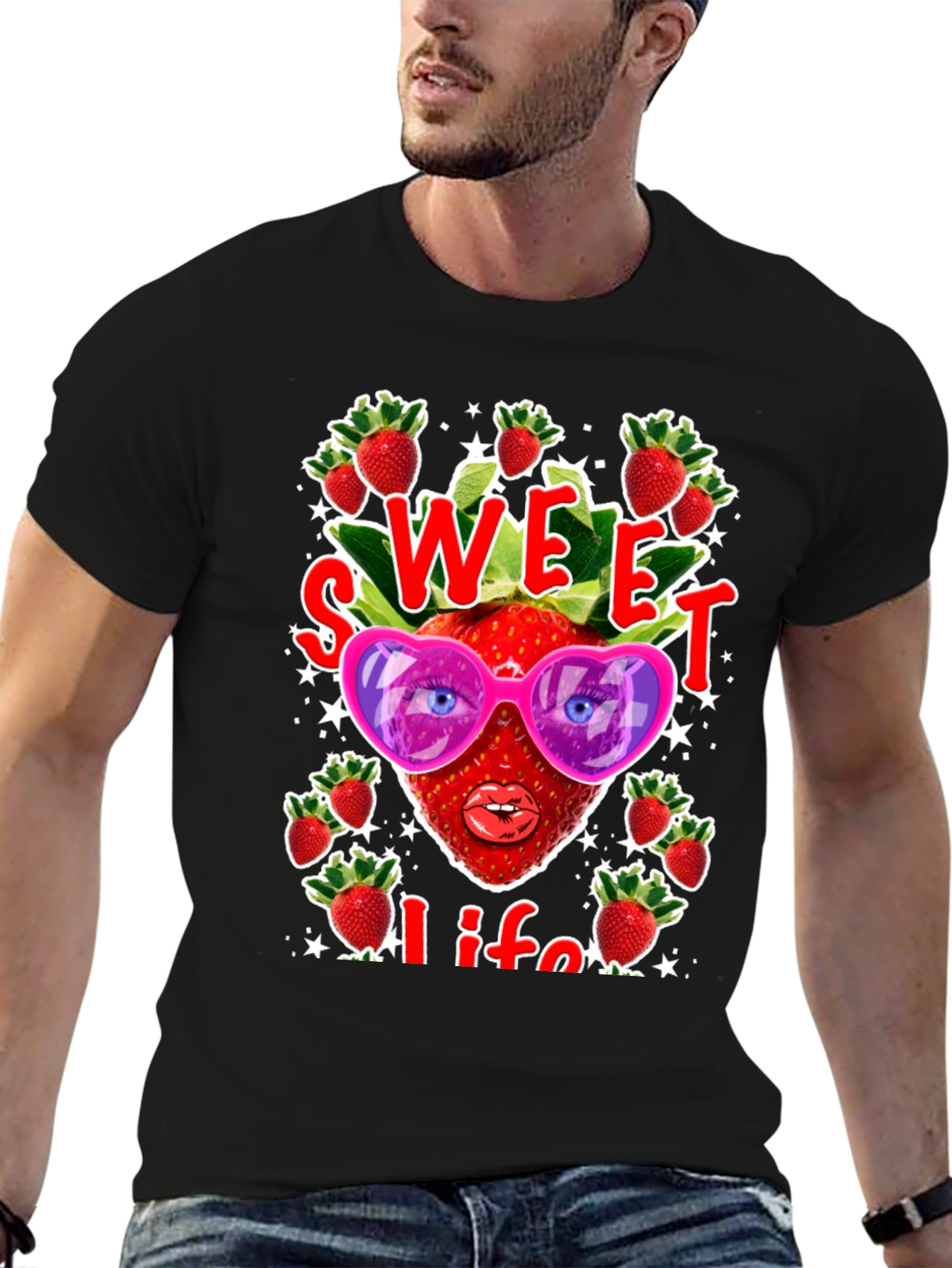 Sweet Life Strawberry Graphic T-Shirt