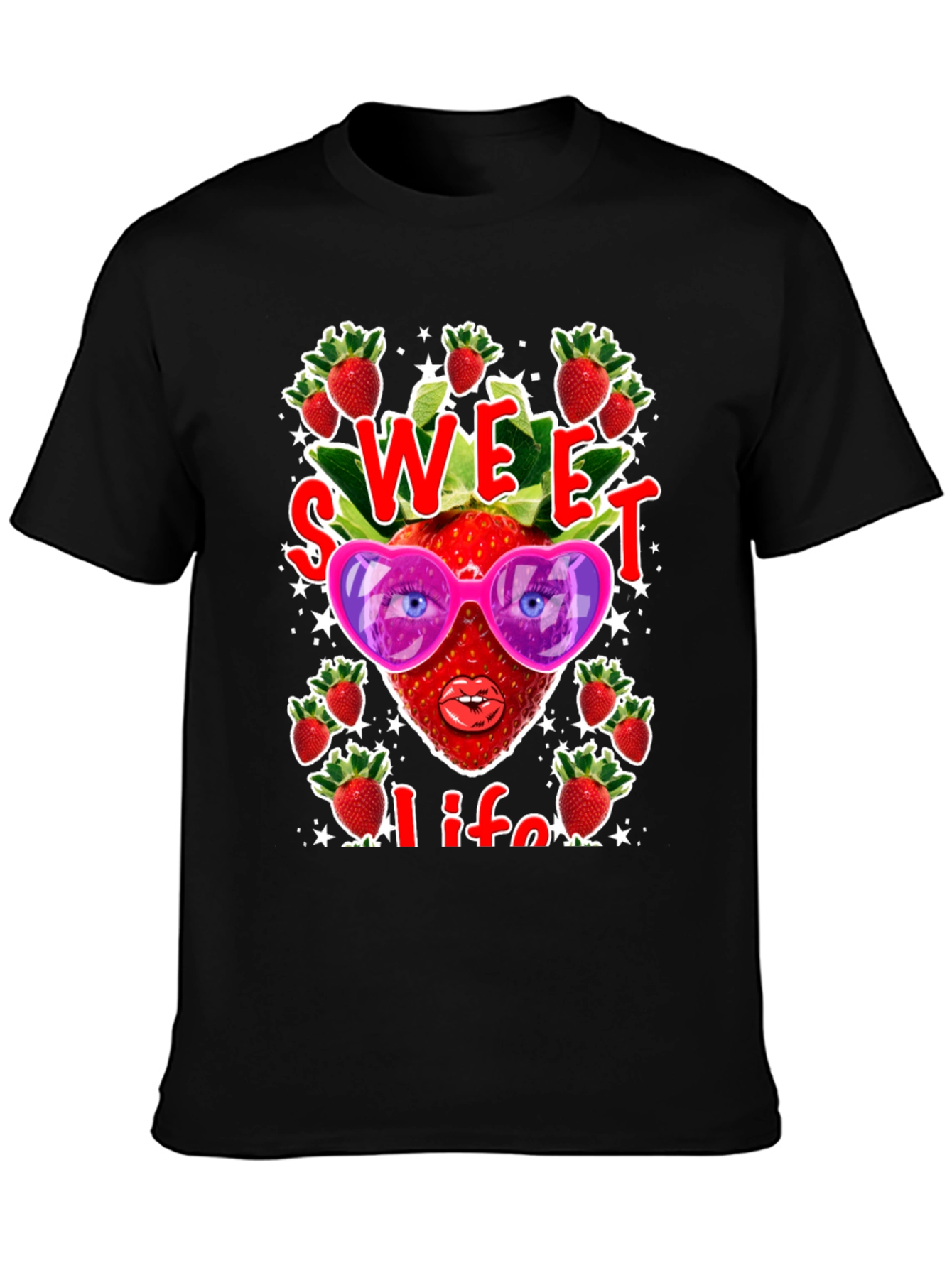 Sweet Life Strawberry Graphic T-Shirt