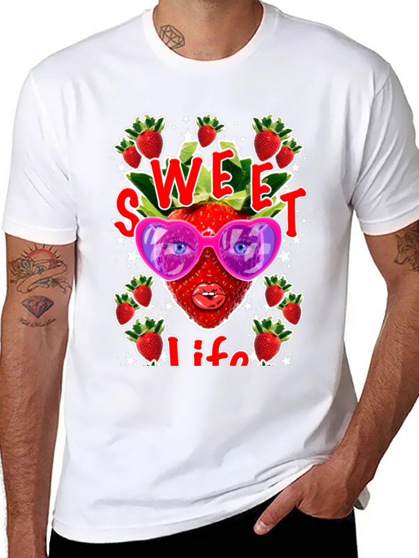 Sweet Life Strawberry Graphic T-Shirt