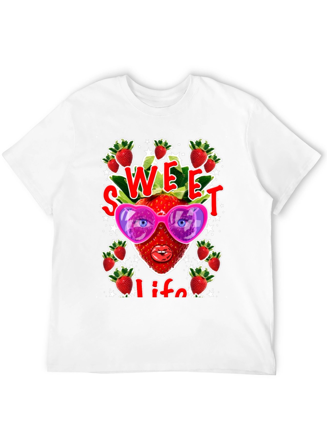 Sweet Life Strawberry Graphic T-Shirt