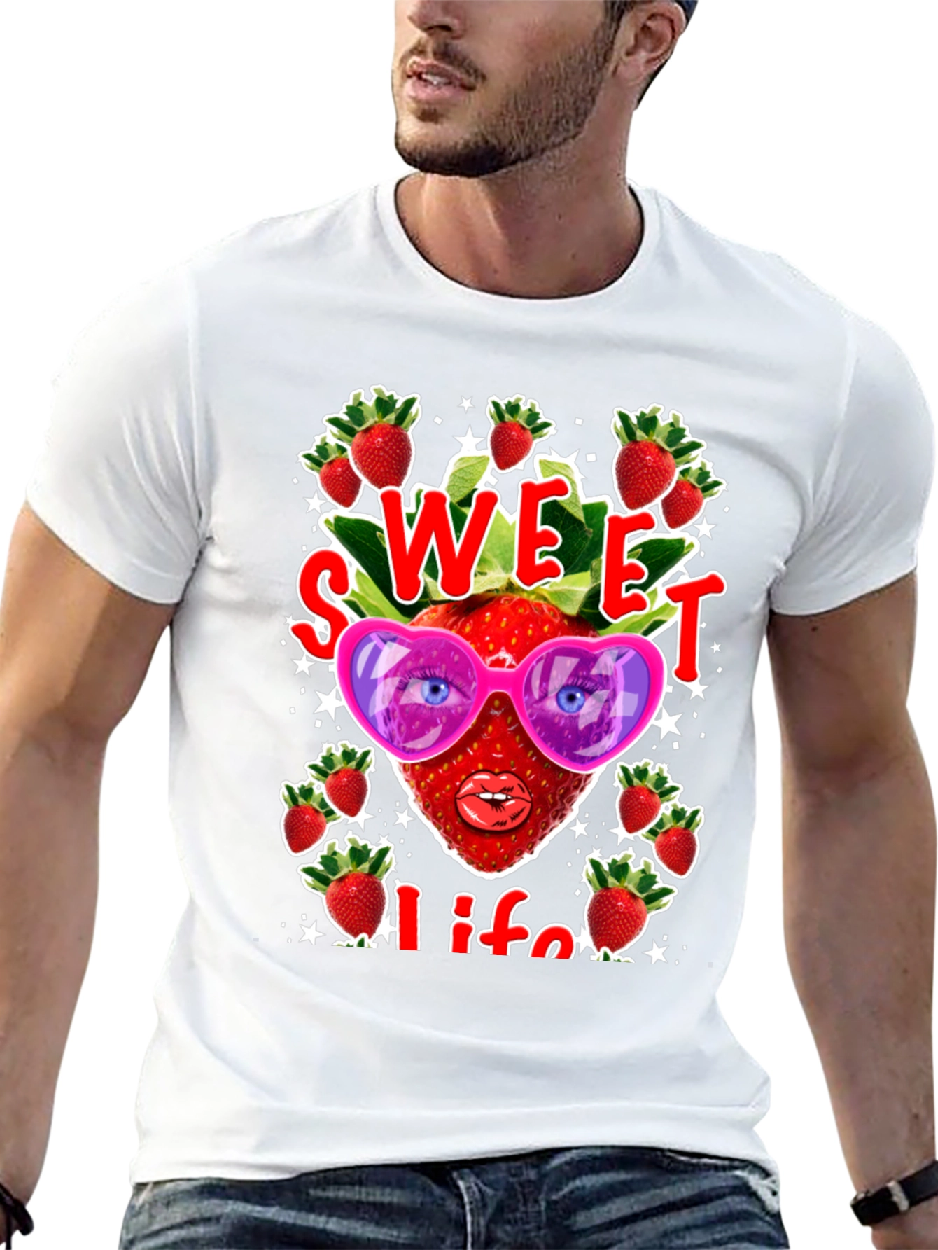 Sweet Life Strawberry Graphic T-Shirt