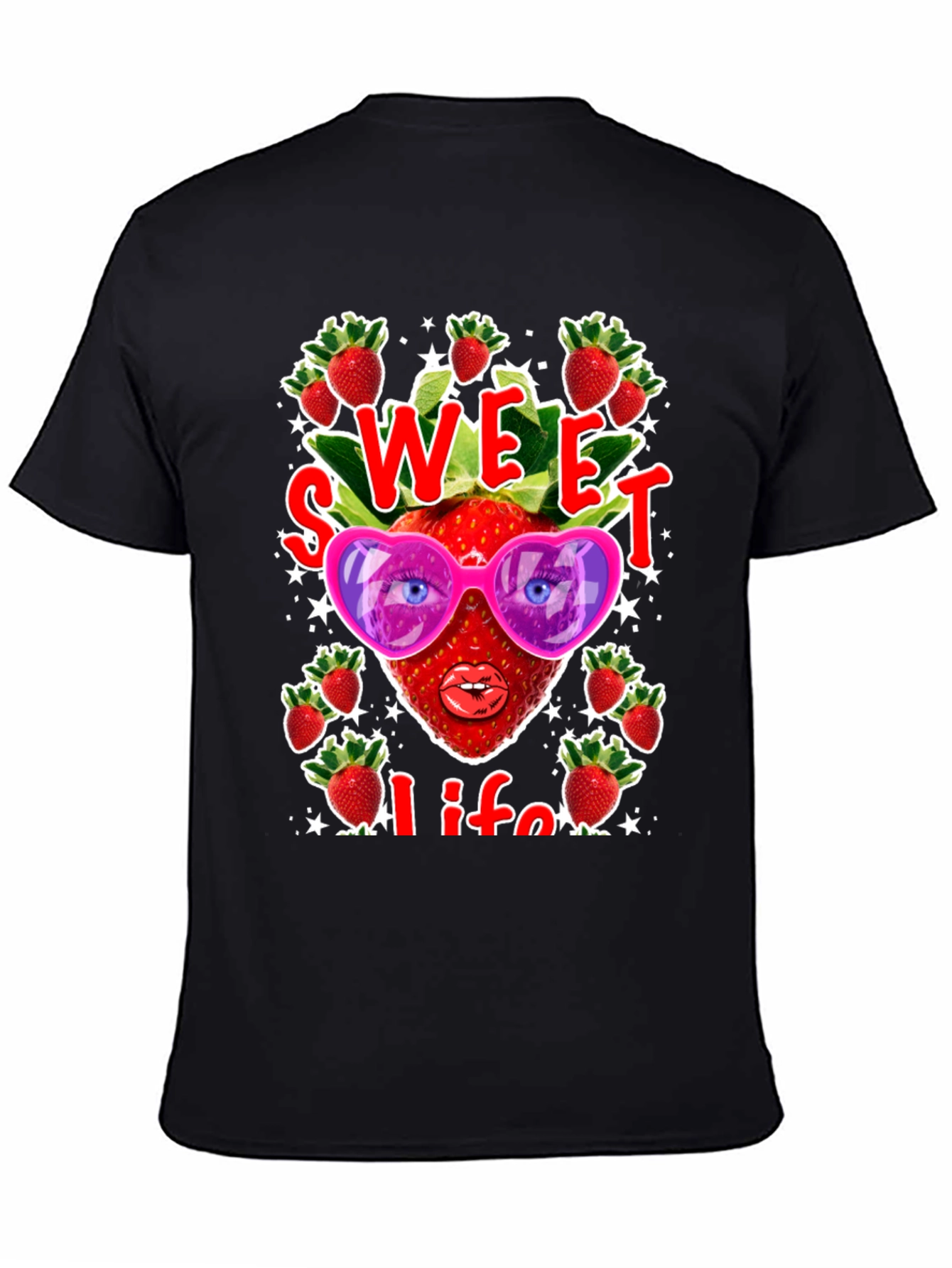 Sweet Life Strawberry Graphic T-Shirt