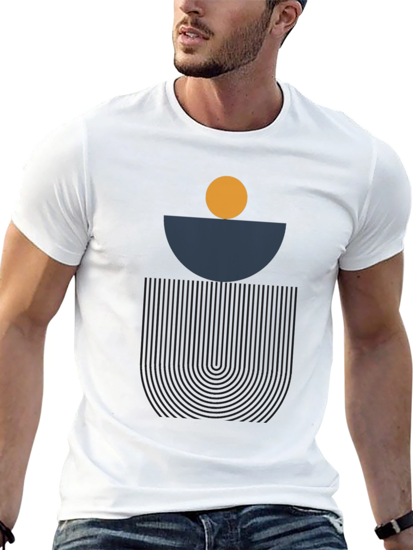Minimalist Geometric Graphic T-Shirt