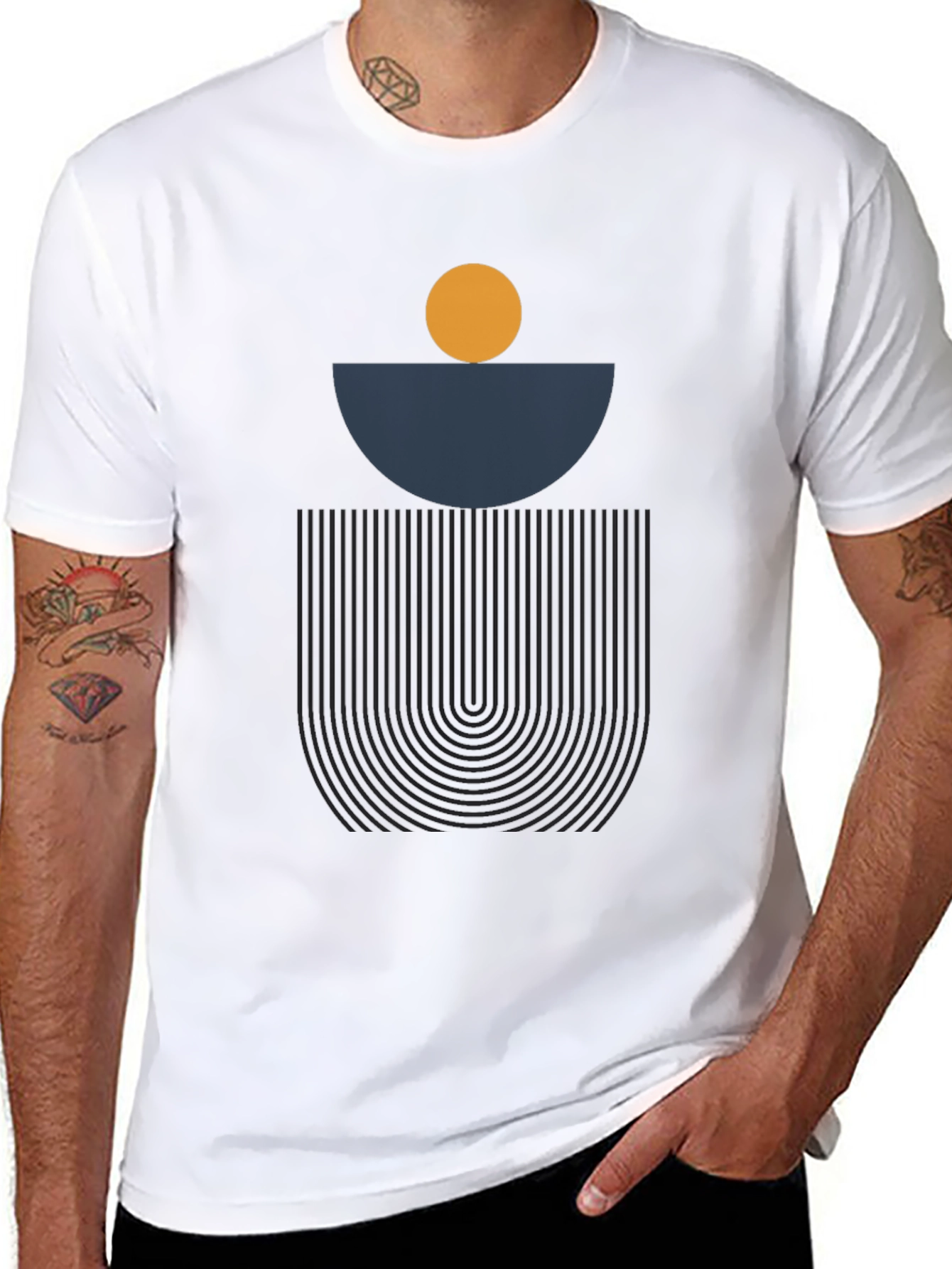 Minimalist Geometric Graphic T-Shirt