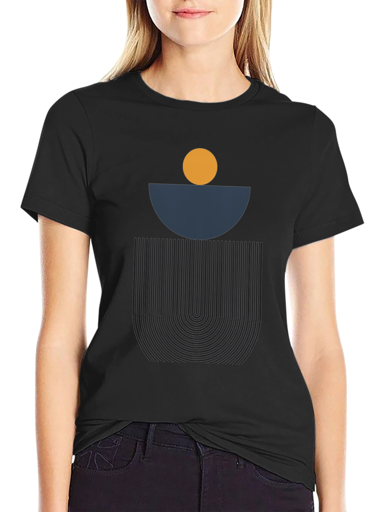 Minimalist Geometric Graphic T-Shirt