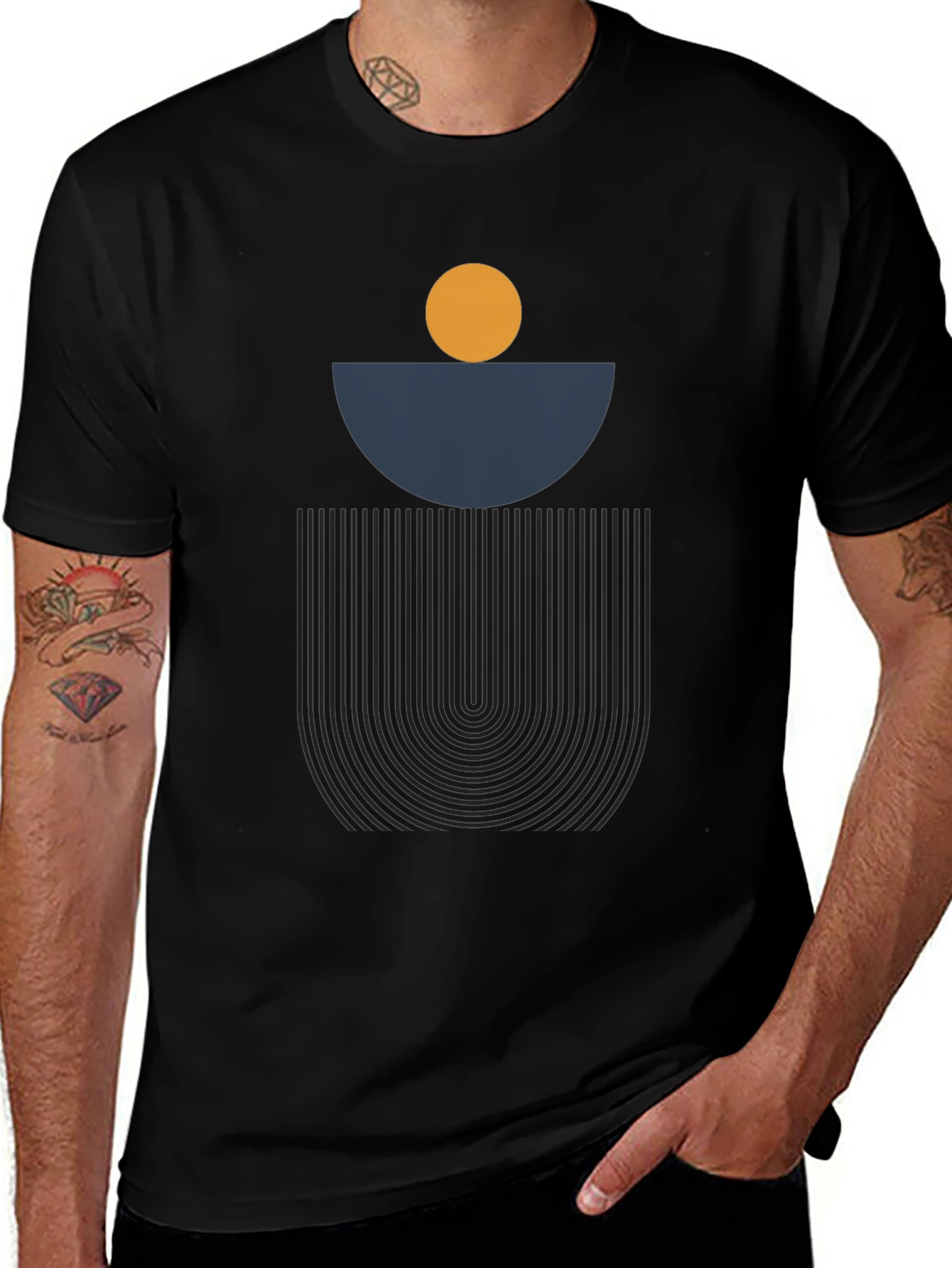 Minimalist Geometric Graphic T-Shirt