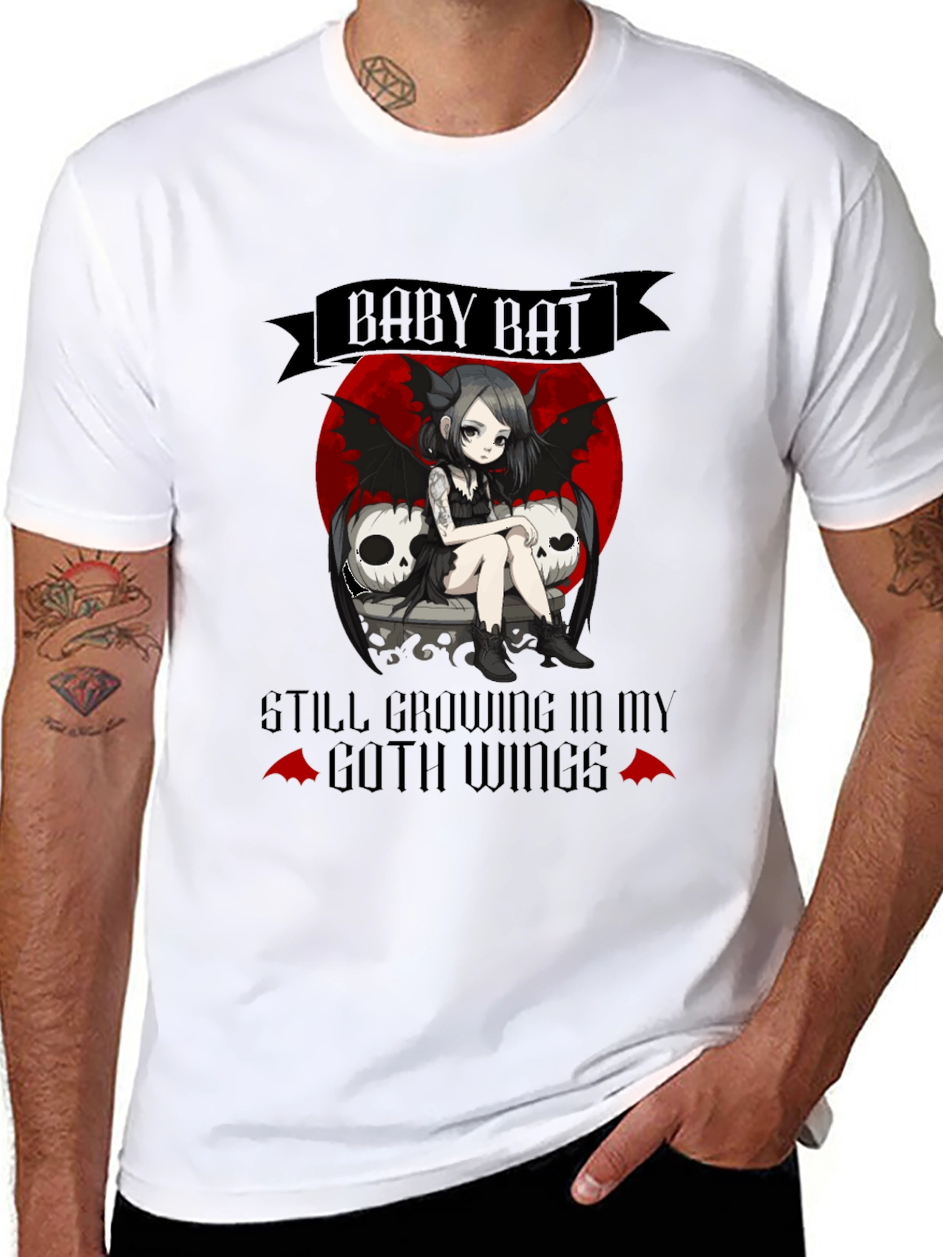 Baby Bat Goth T-Shirt - Unique Design!