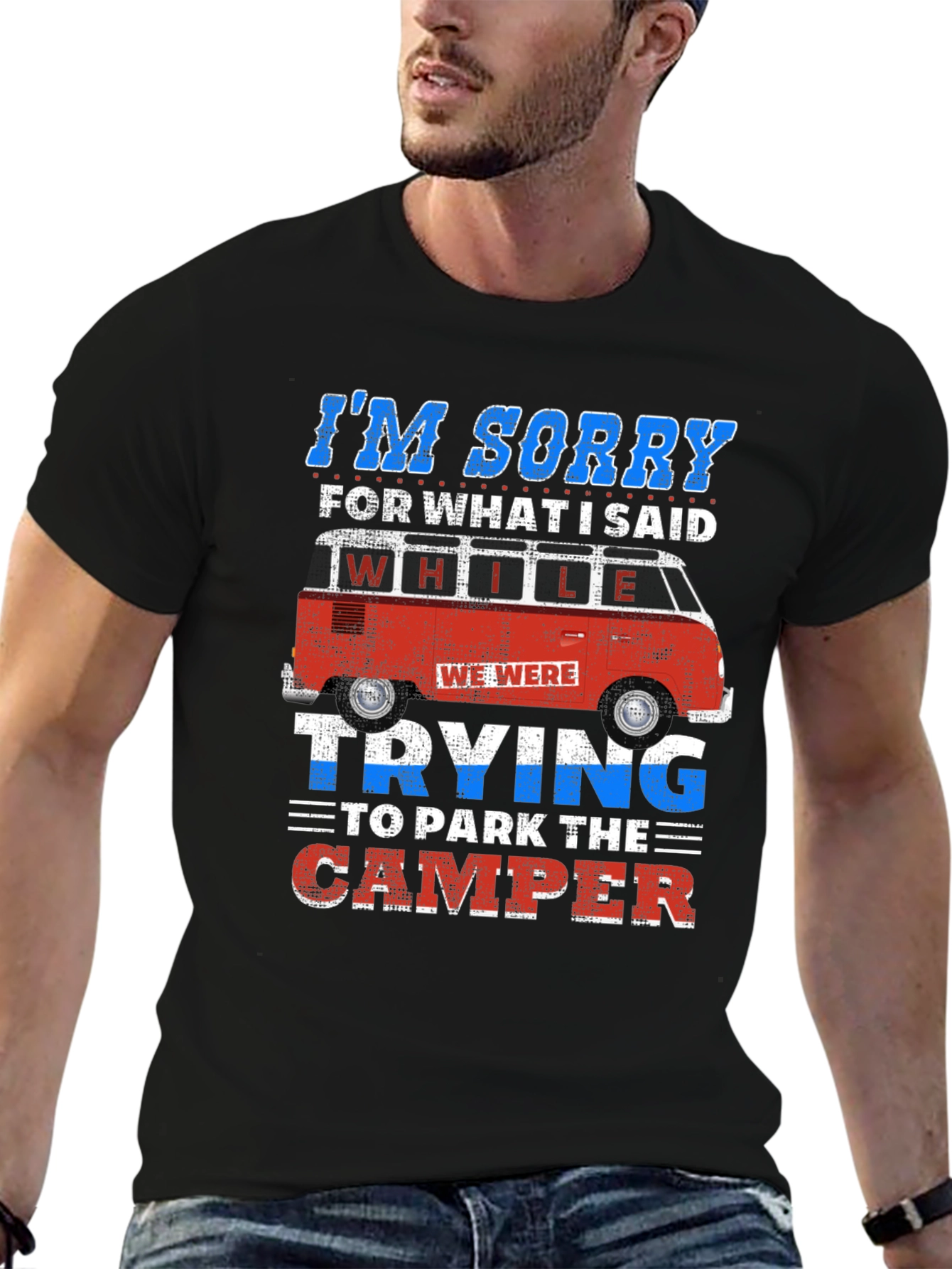 Funny Camping T-Shirt - Camper Van Humor