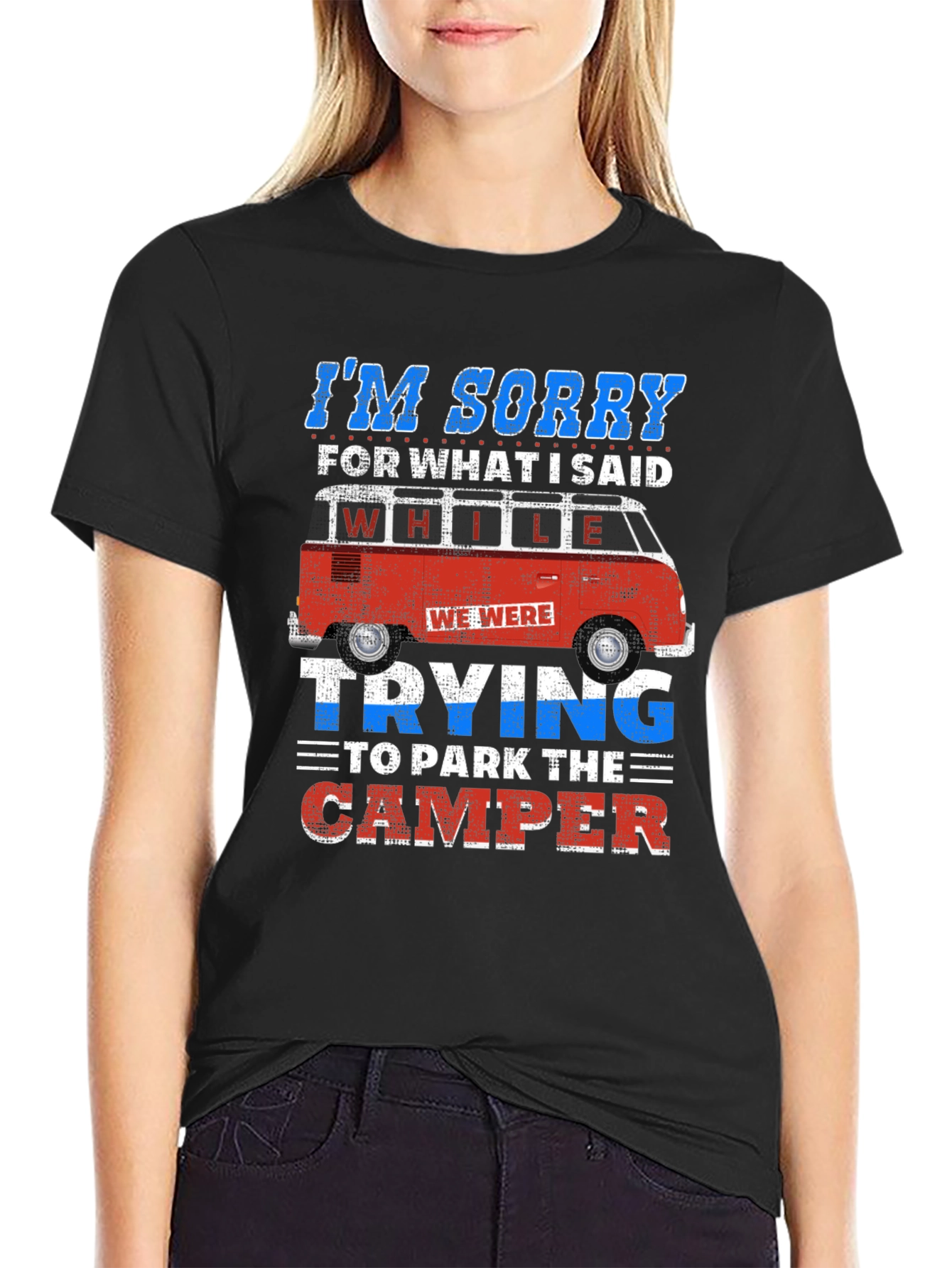 Funny Camping T-Shirt - Camper Van Humor