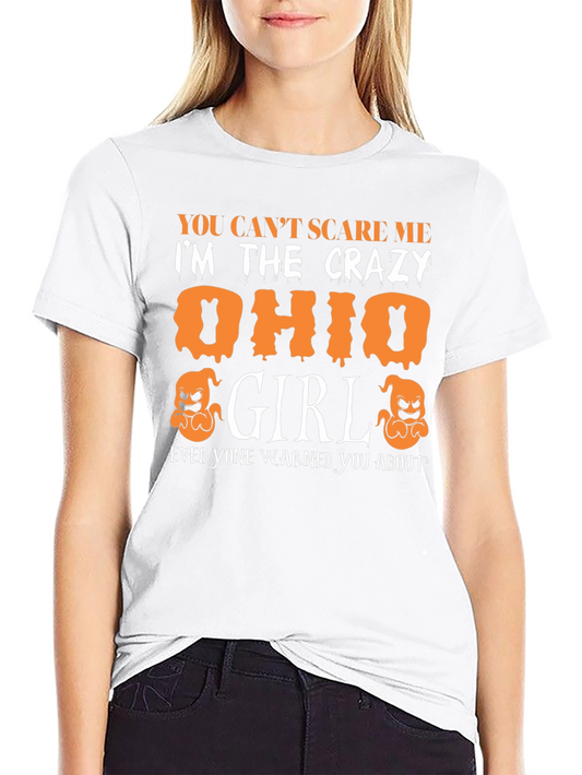 Crazy Ohio Girl Halloween Graphic Tee