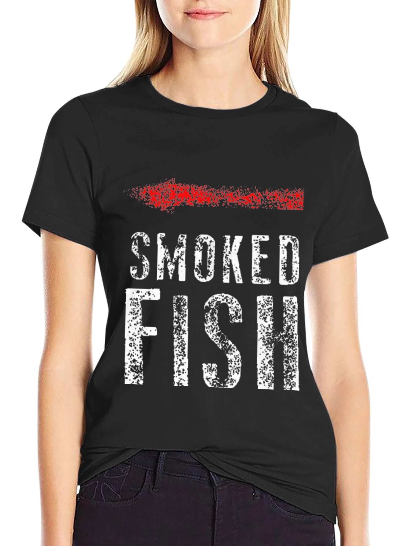Smoked Fish Graphic T-Shirt - Bold Text Design