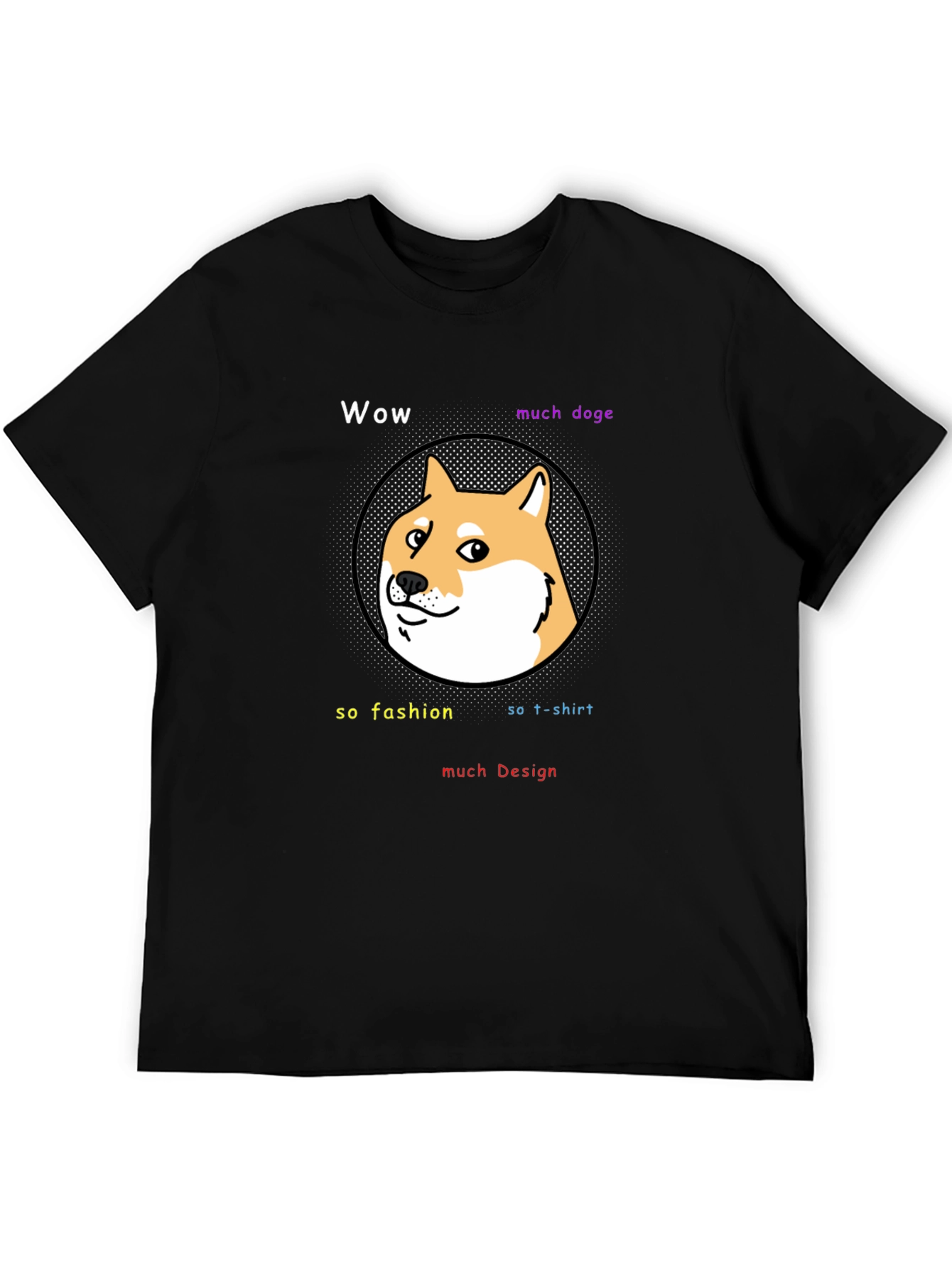 Wow Much Doge Meme T-Shirt - Black
