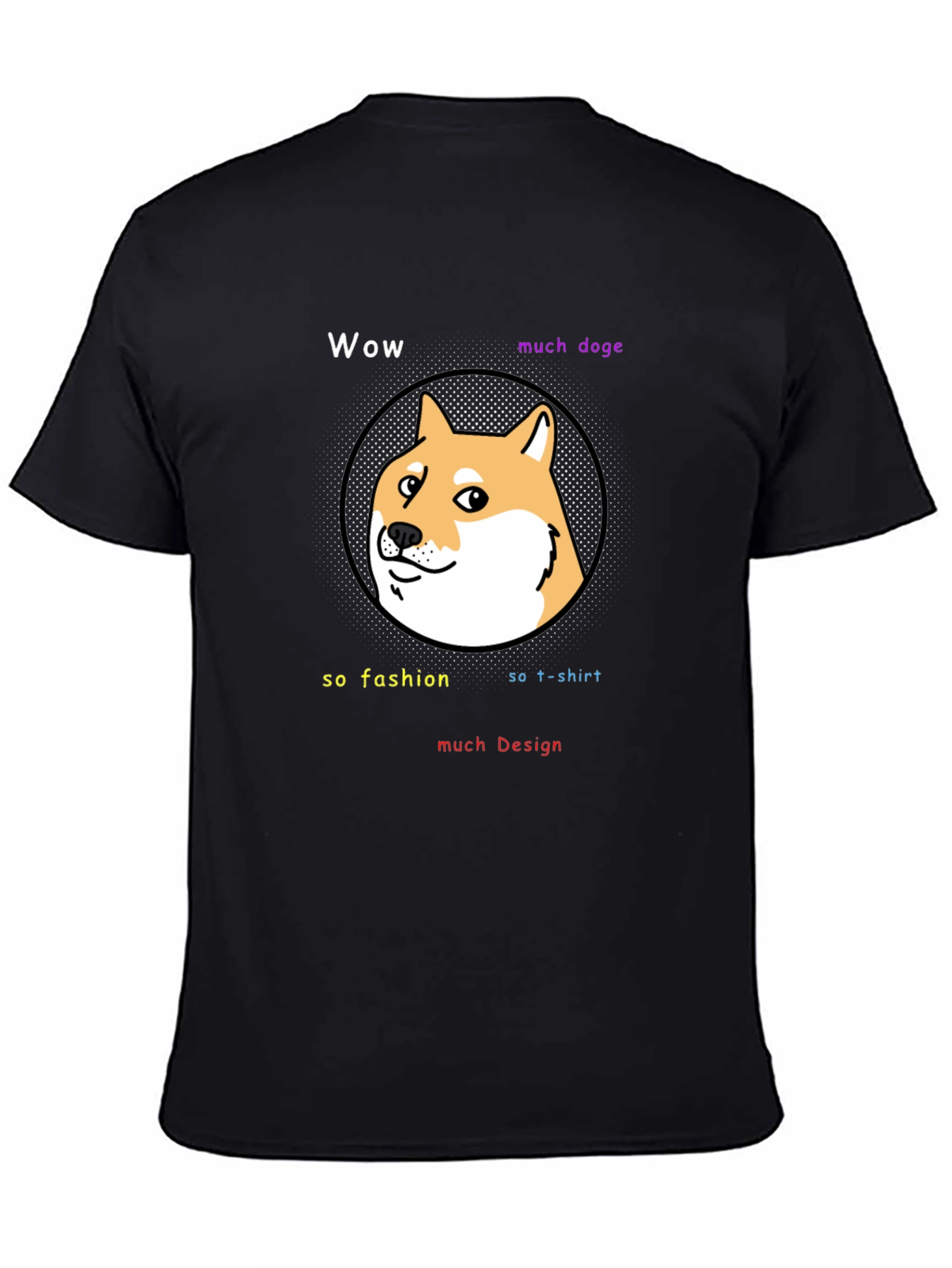 Wow Much Doge Meme T-Shirt - Black