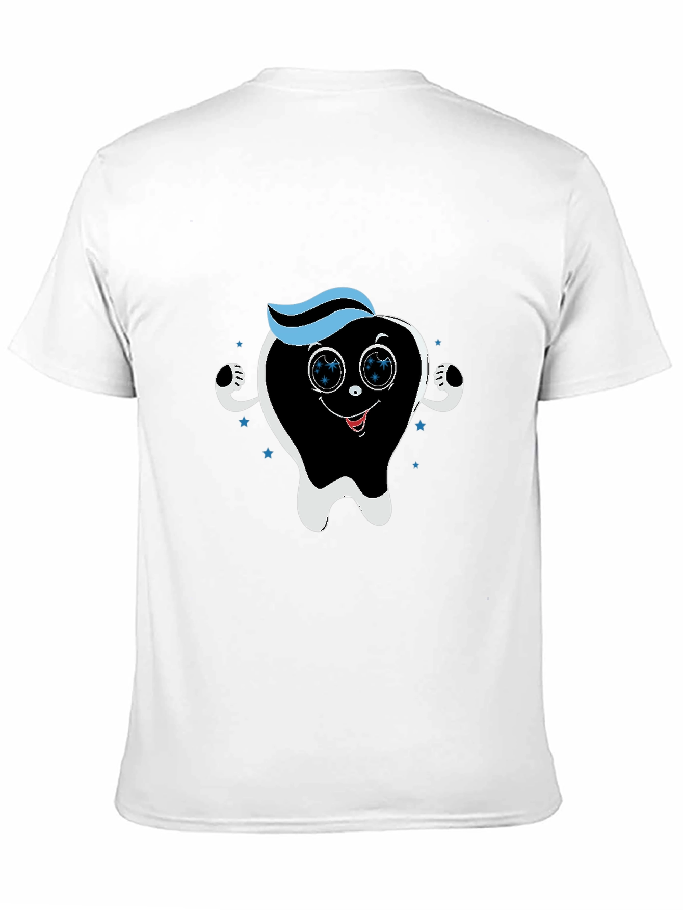Cartoon Tooth Graphic Tee - Dental Hygiene Shirt