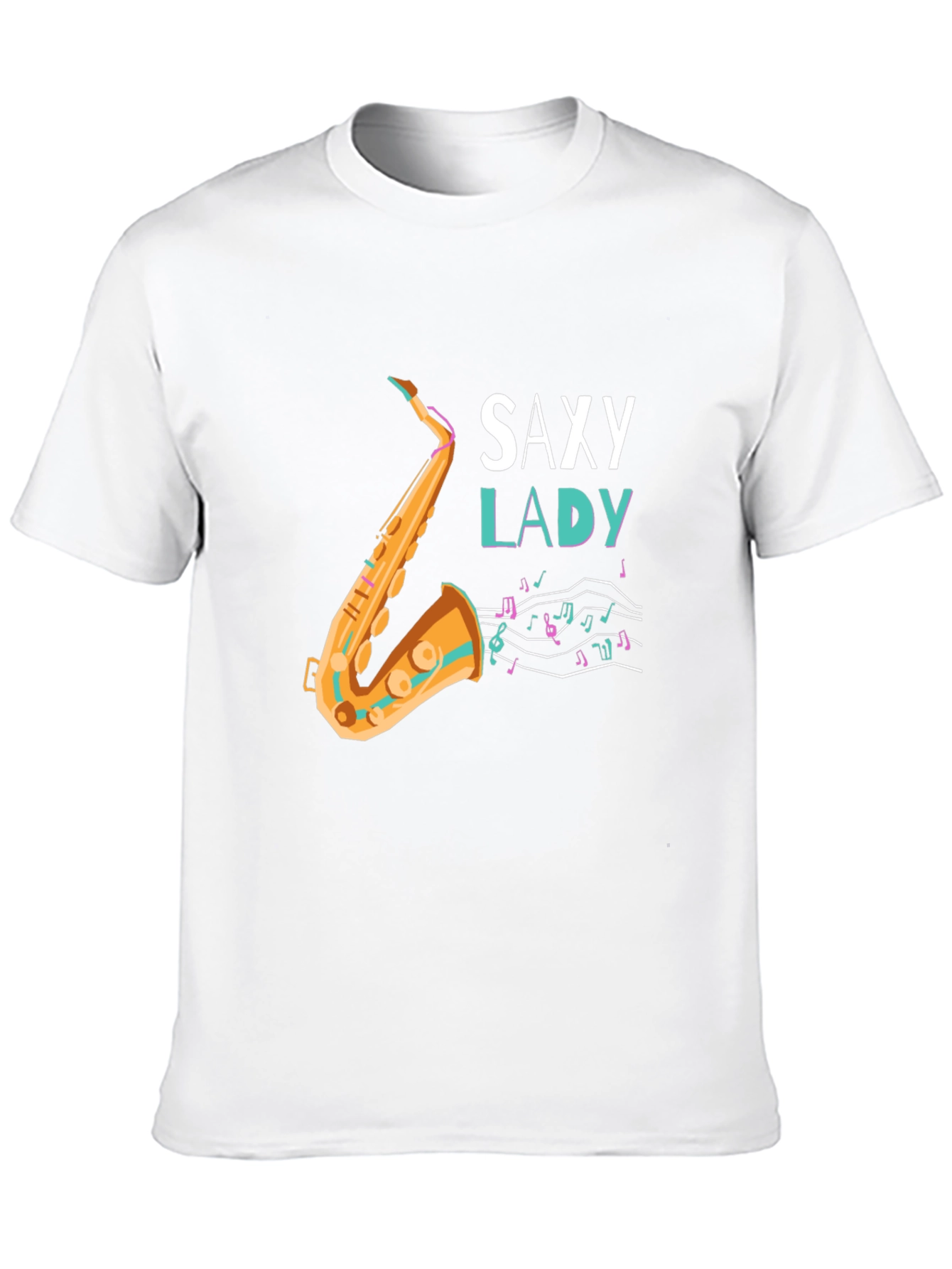 Saxy Lady Graphic Tee - Music Lovers T-Shirt