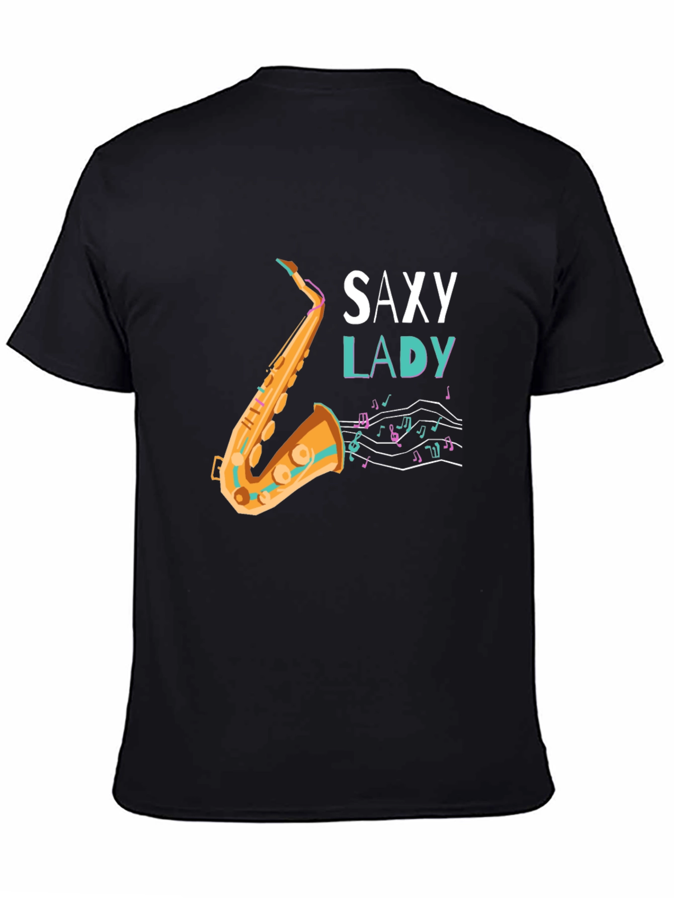 Saxy Lady Graphic Tee - Music Lovers T-Shirt