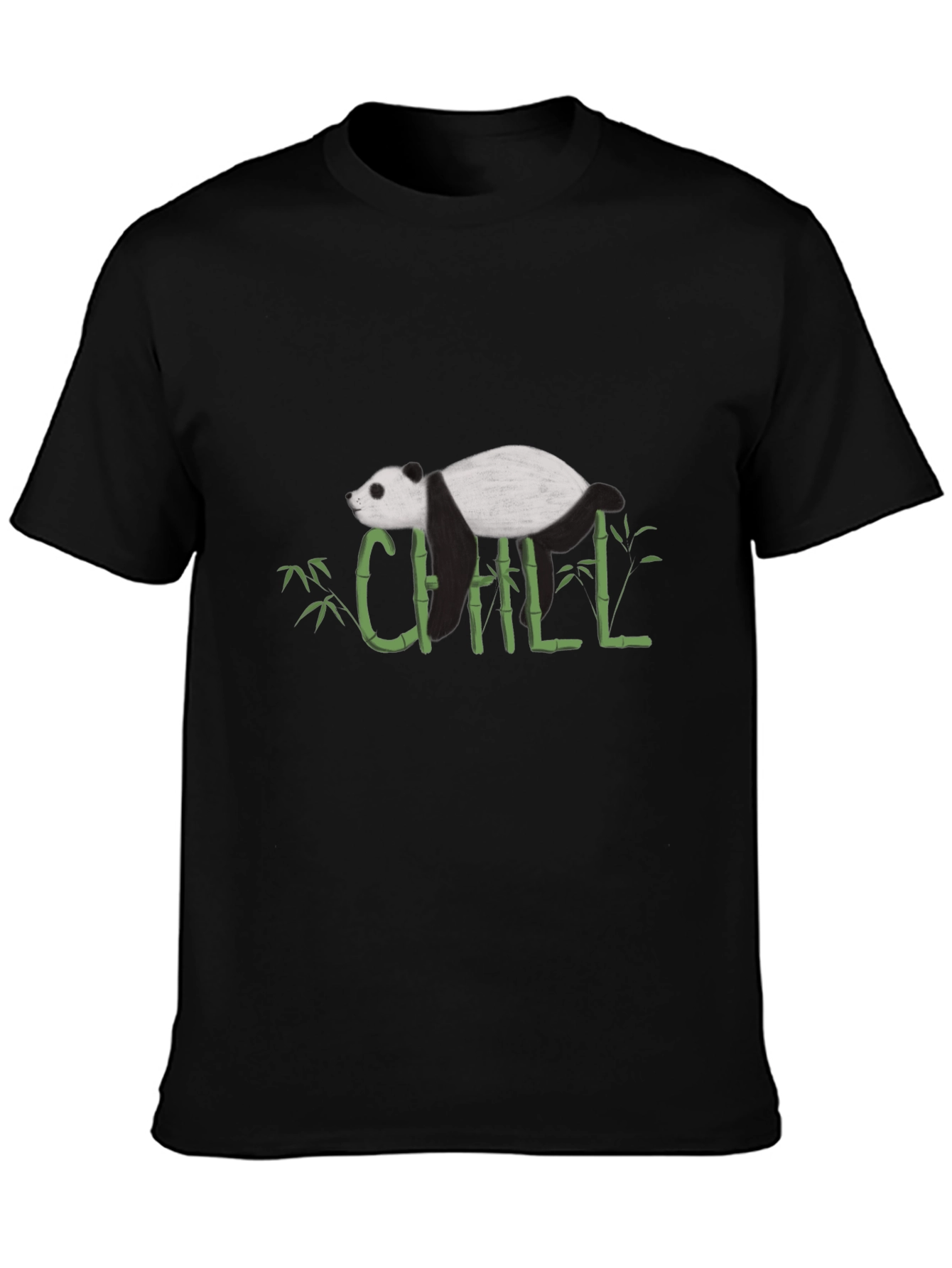 Chill Panda Bamboo Graphic Tee - Relaxed Style