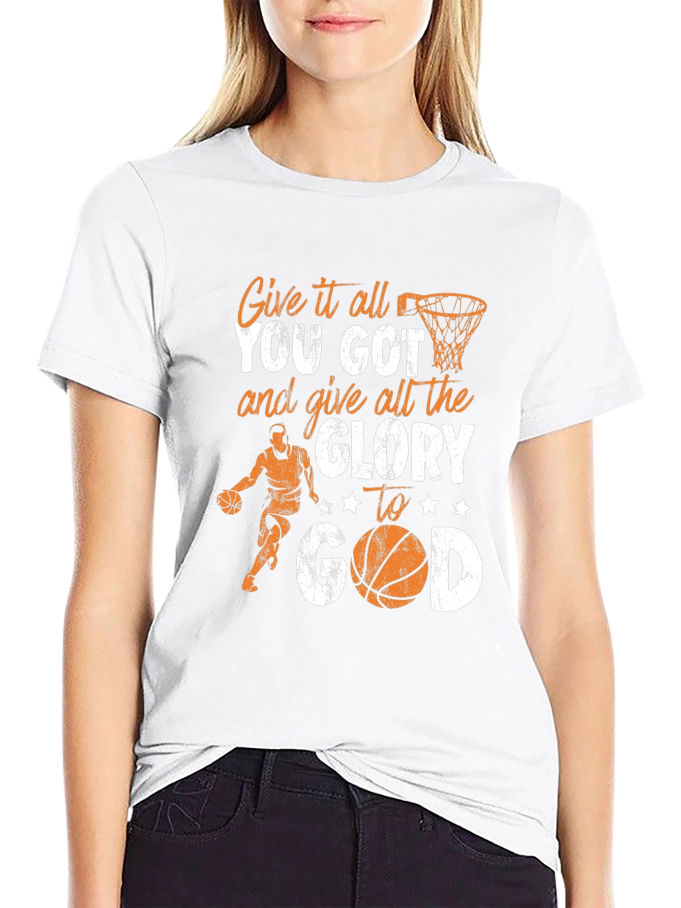 Give All the Glory to God Basketball T-Shirt