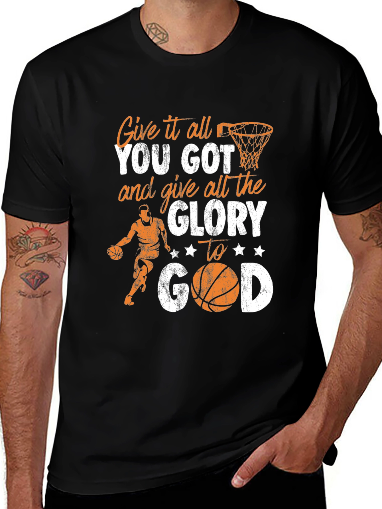 Give All the Glory to God Basketball T-Shirt