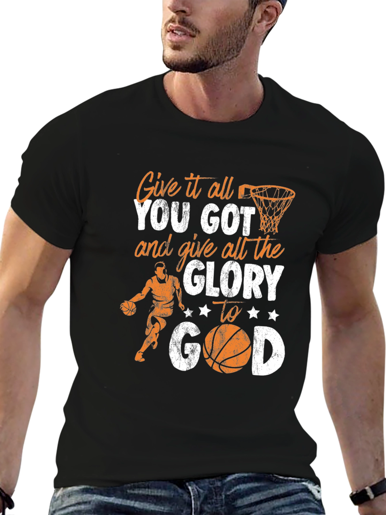 Give All the Glory to God Basketball T-Shirt