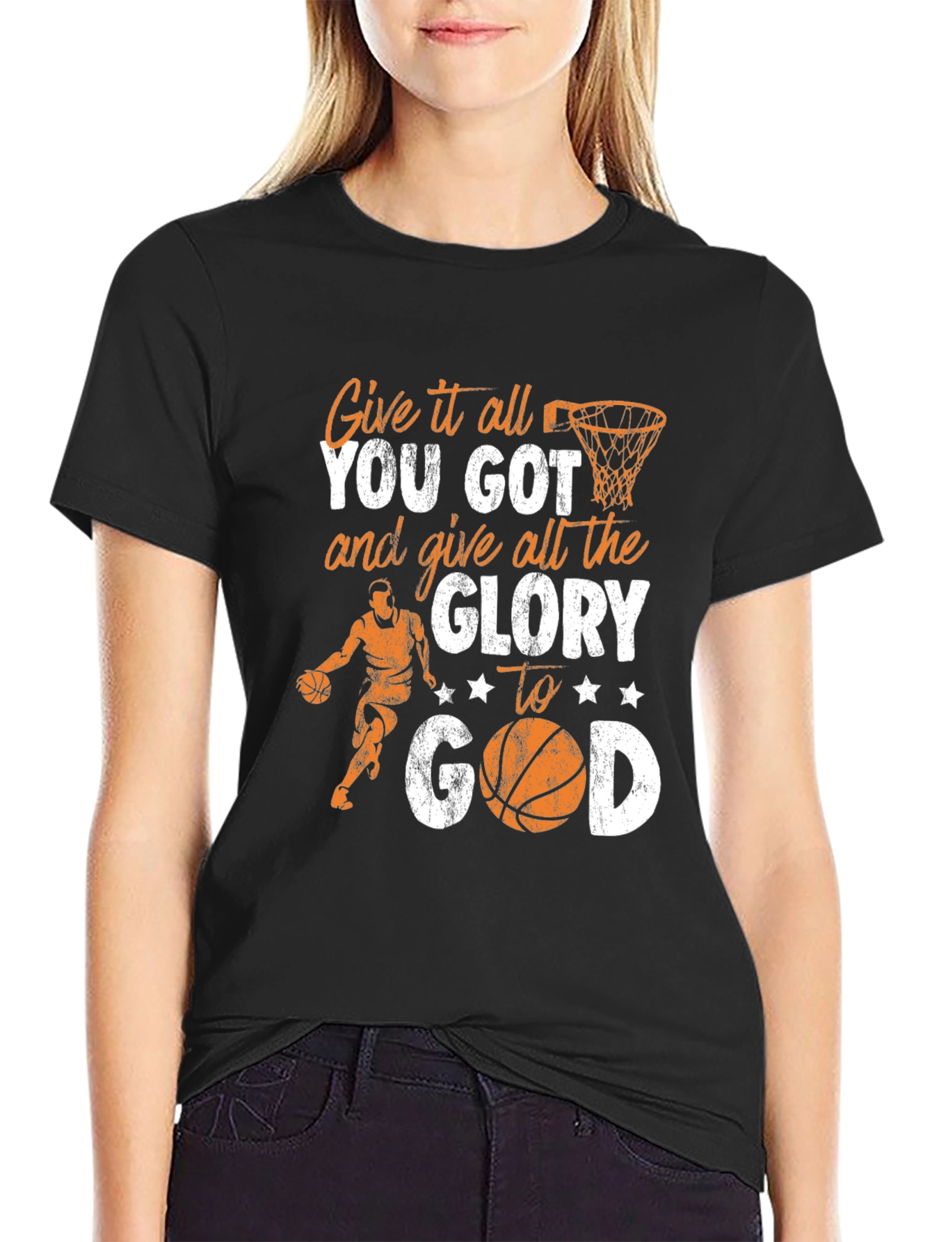 Give All the Glory to God Basketball T-Shirt