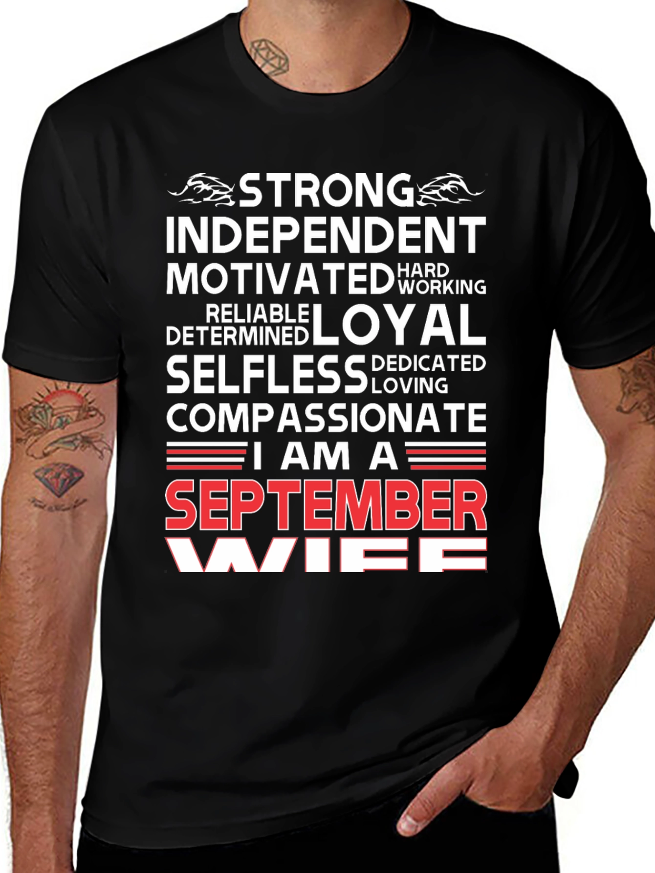 September Wife T-Shirt - Strong Loyal Compassionate
