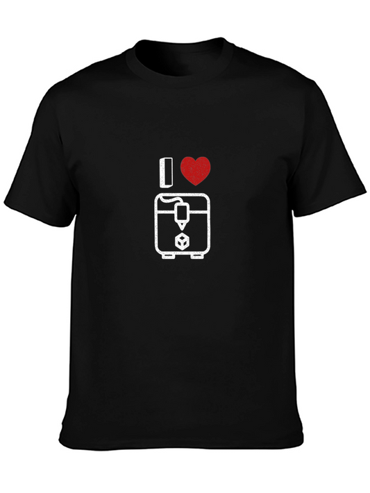 I Love 3D Printing Black T-Shirt