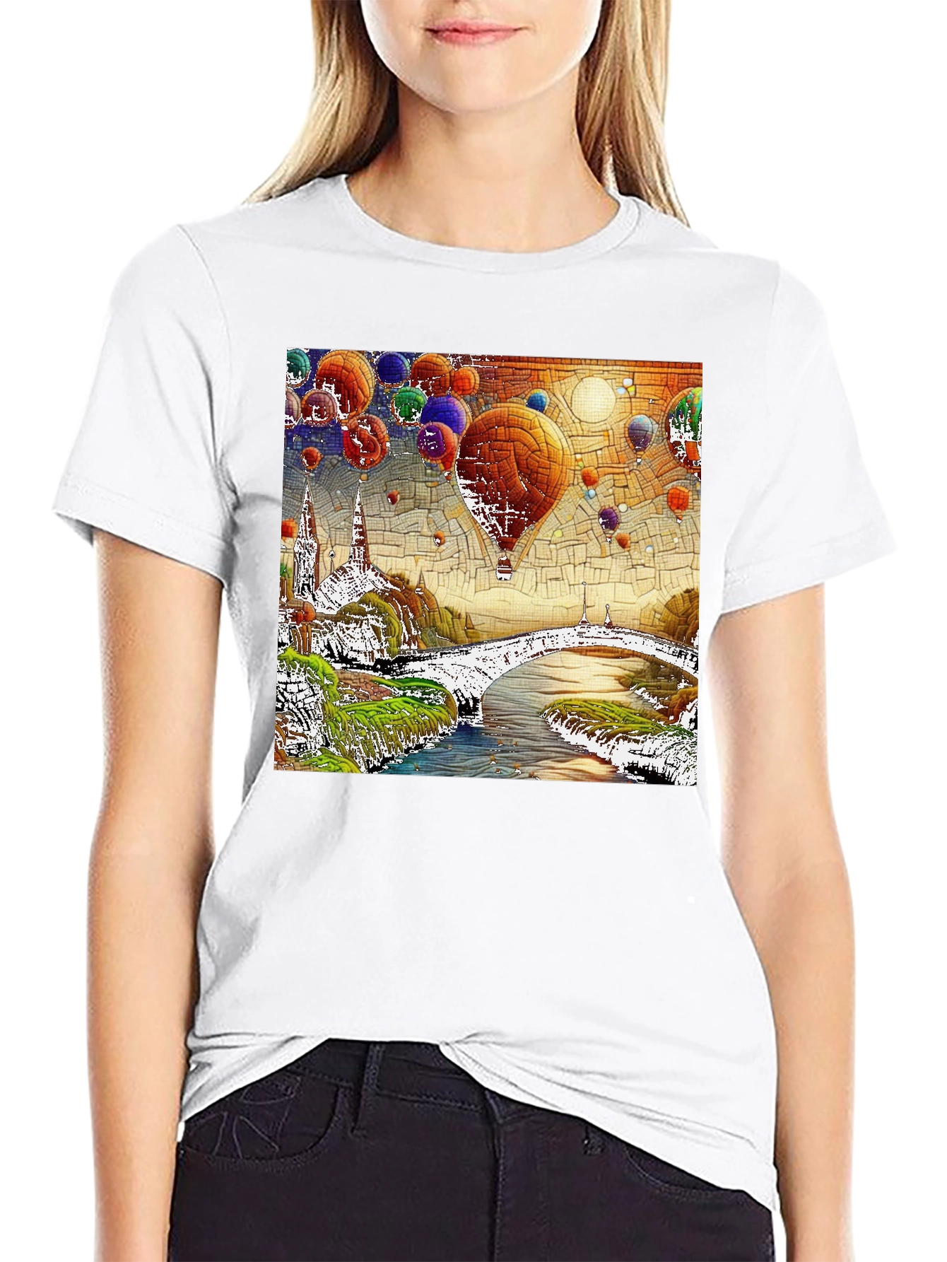 Hot Air Balloon Dreamscape Graphic Tee