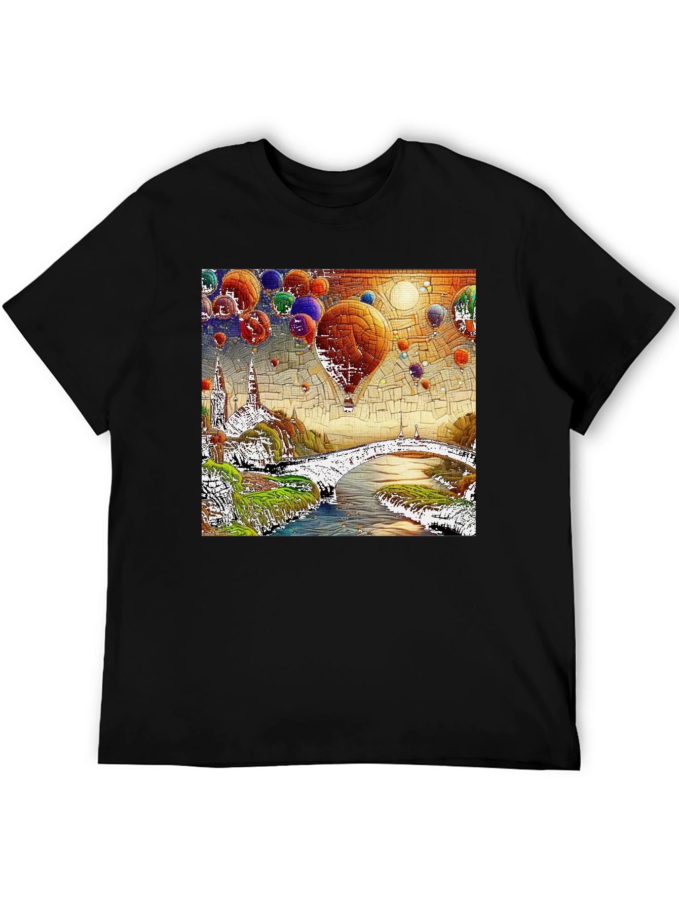 Hot Air Balloon Dreamscape Graphic Tee