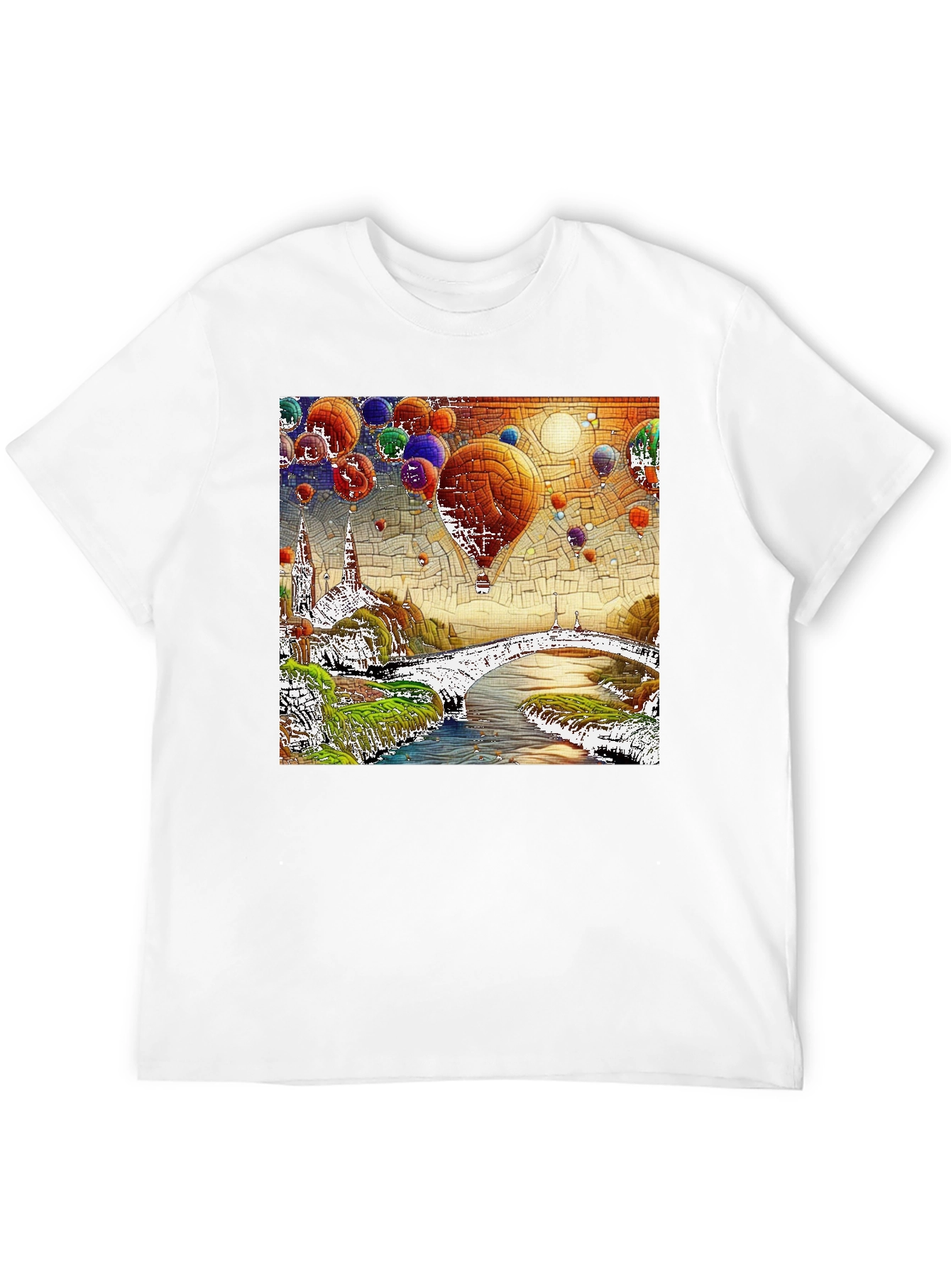 Hot Air Balloon Dreamscape Graphic Tee