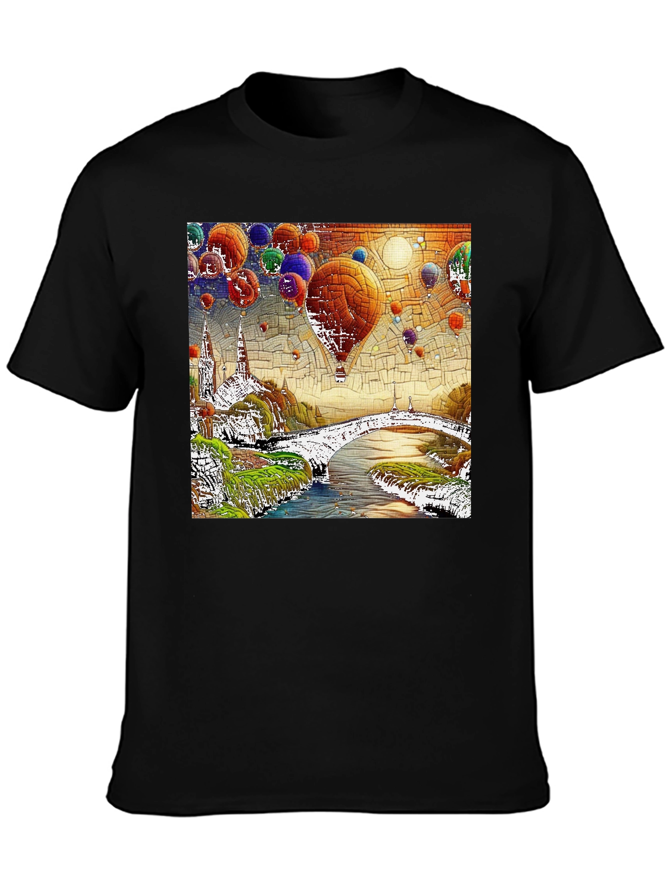 Hot Air Balloon Dreamscape Graphic Tee