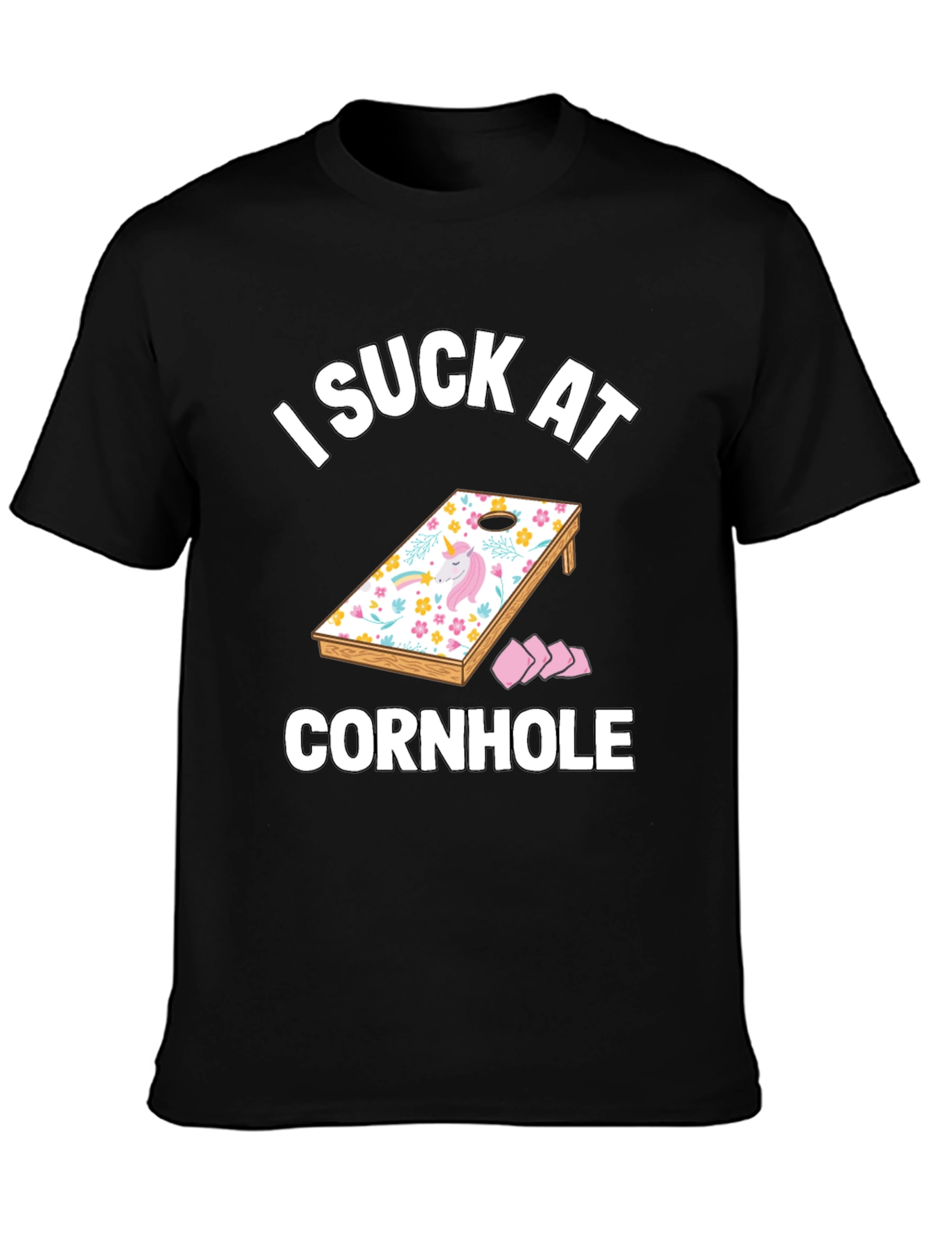 I Suck at Cornhole Graphic T-Shirt