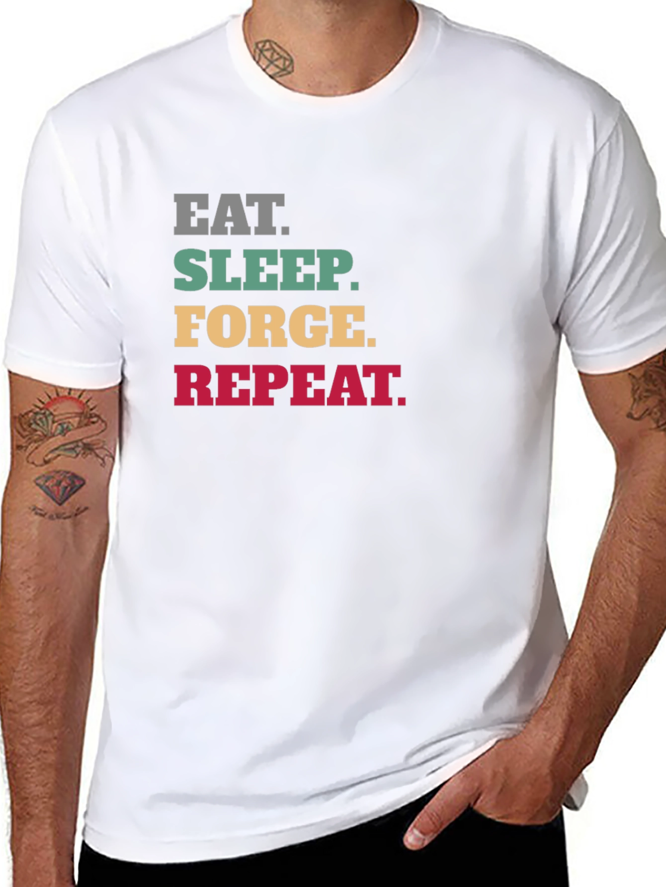 Eat Sleep Forge Repeat T-Shirt - Black