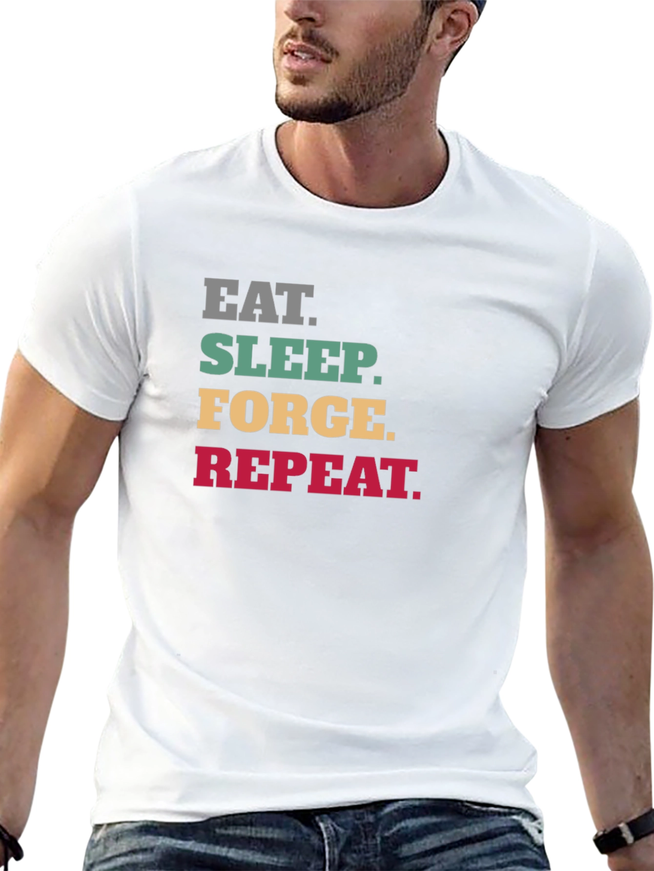 Eat Sleep Forge Repeat T-Shirt - Black