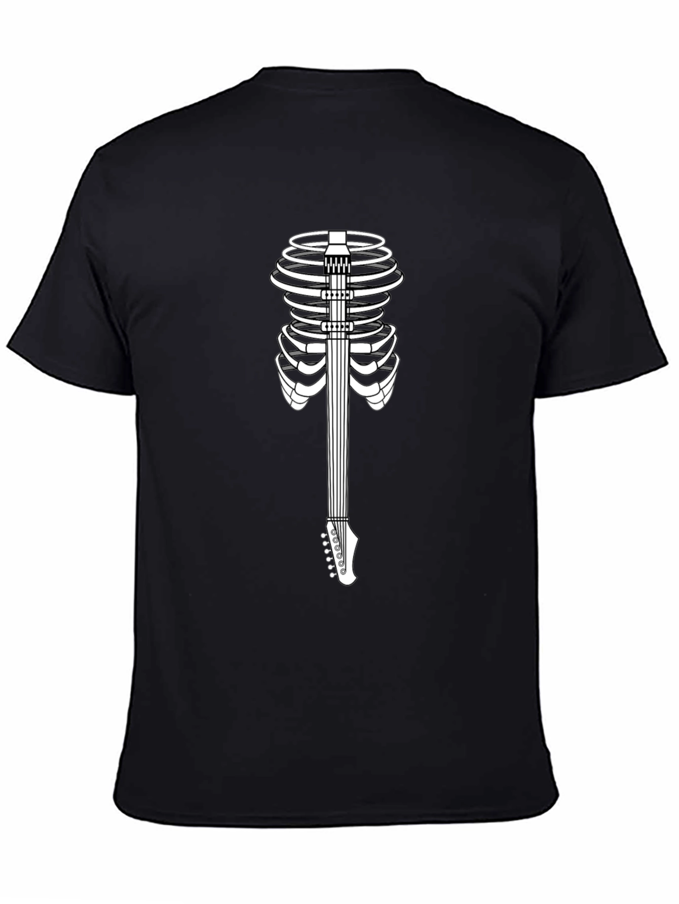 Guitar Rib Cage Graphic Tee - Black