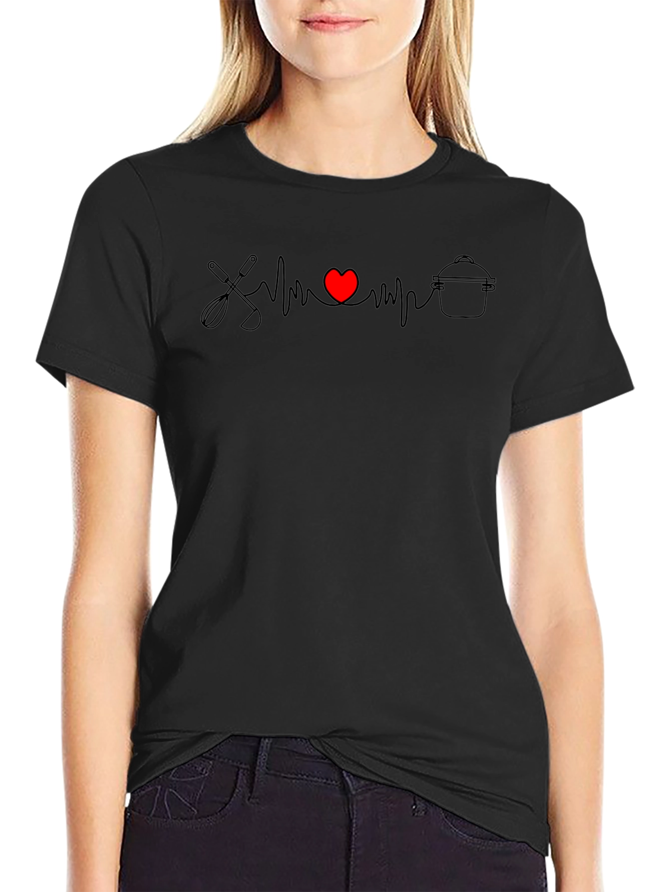 Cooking Heartbeat T-Shirt - Love to Cook Tee